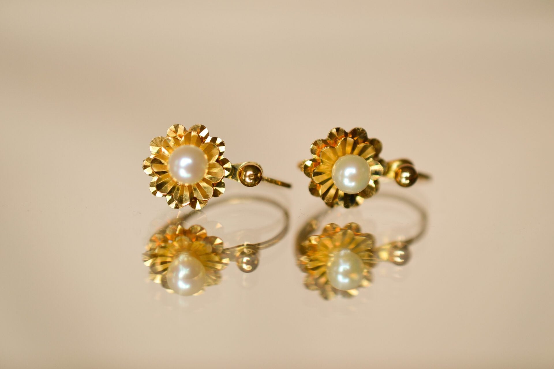 Dormeuses Perles en Or jaune