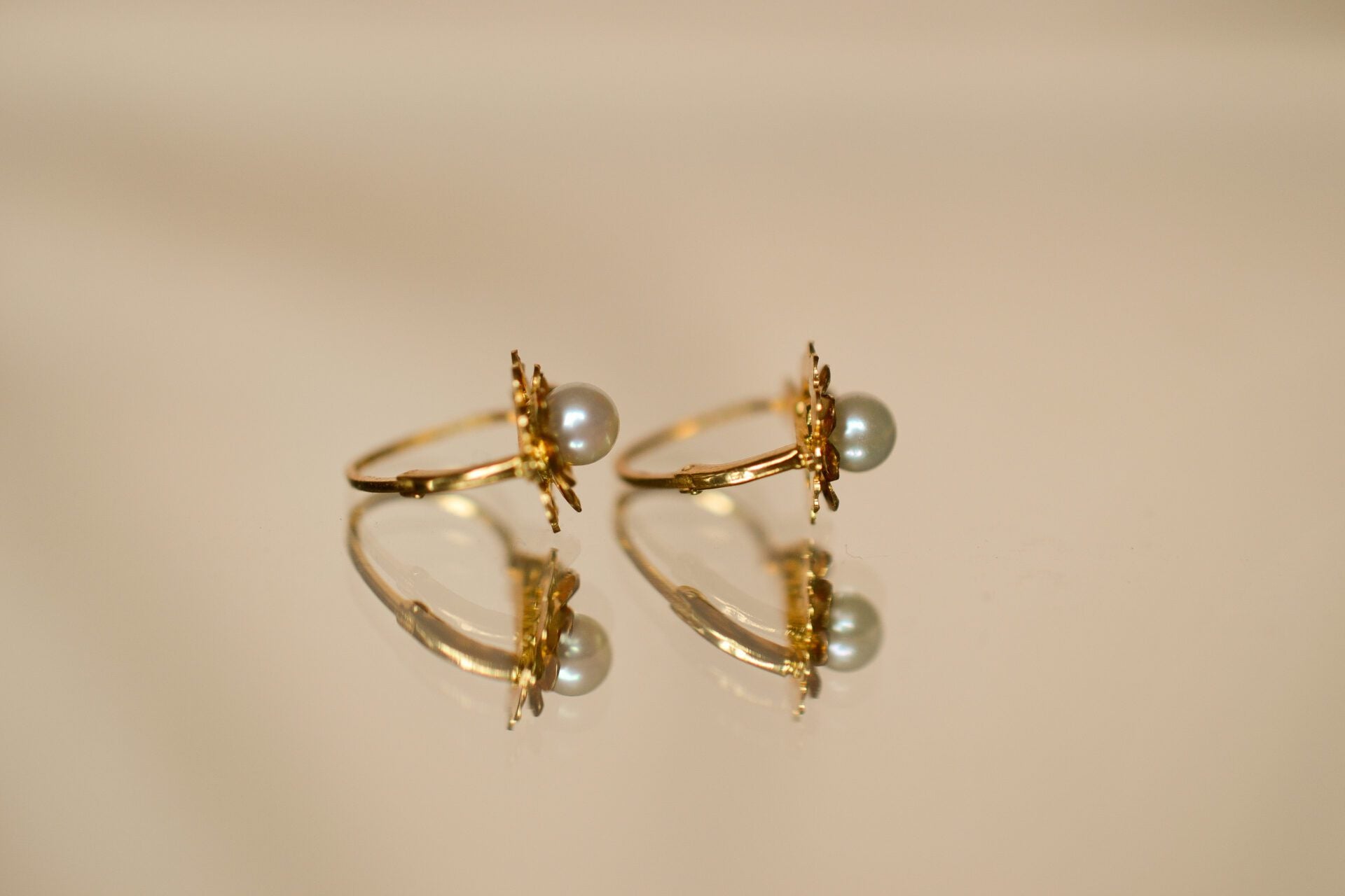 Dormeuses Perles en Or jaune