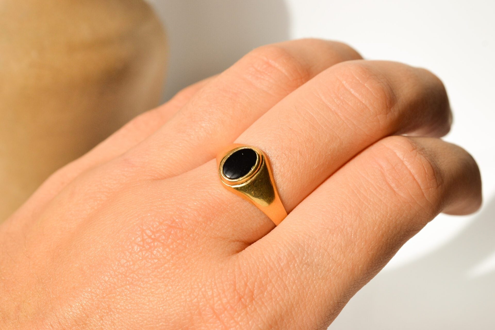 Chevalière Onyx Or jaune