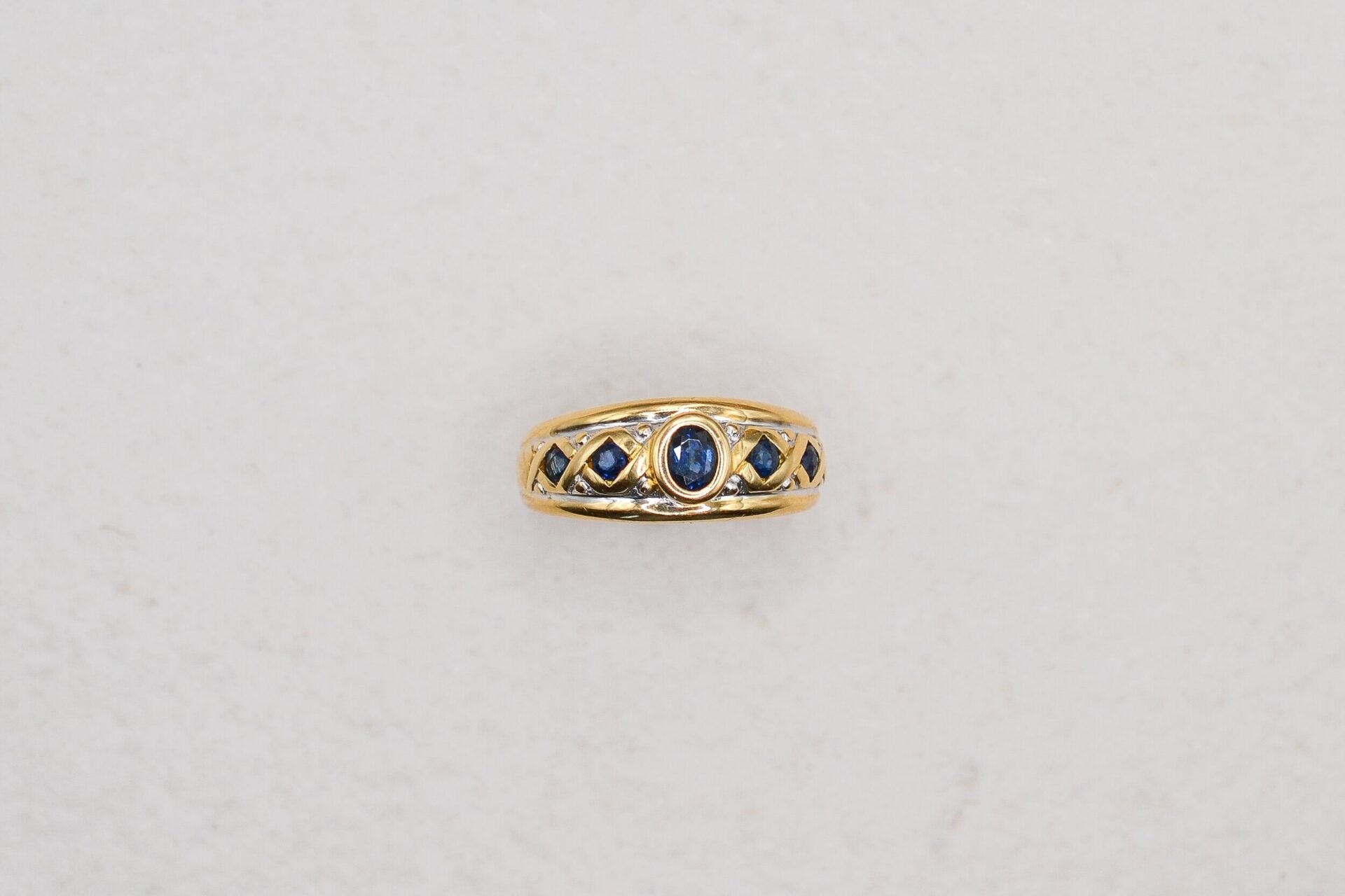 Bague Bandeau saphirs 2 Ors
