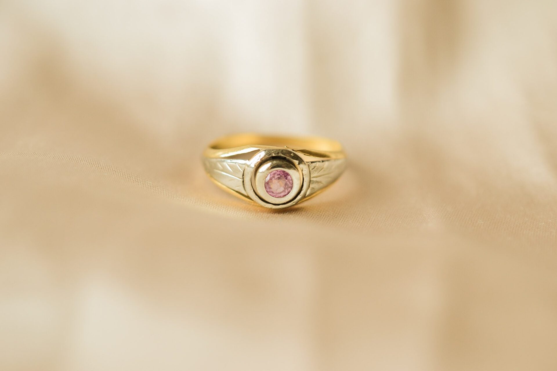 Bague Saphir rose 2 Ors