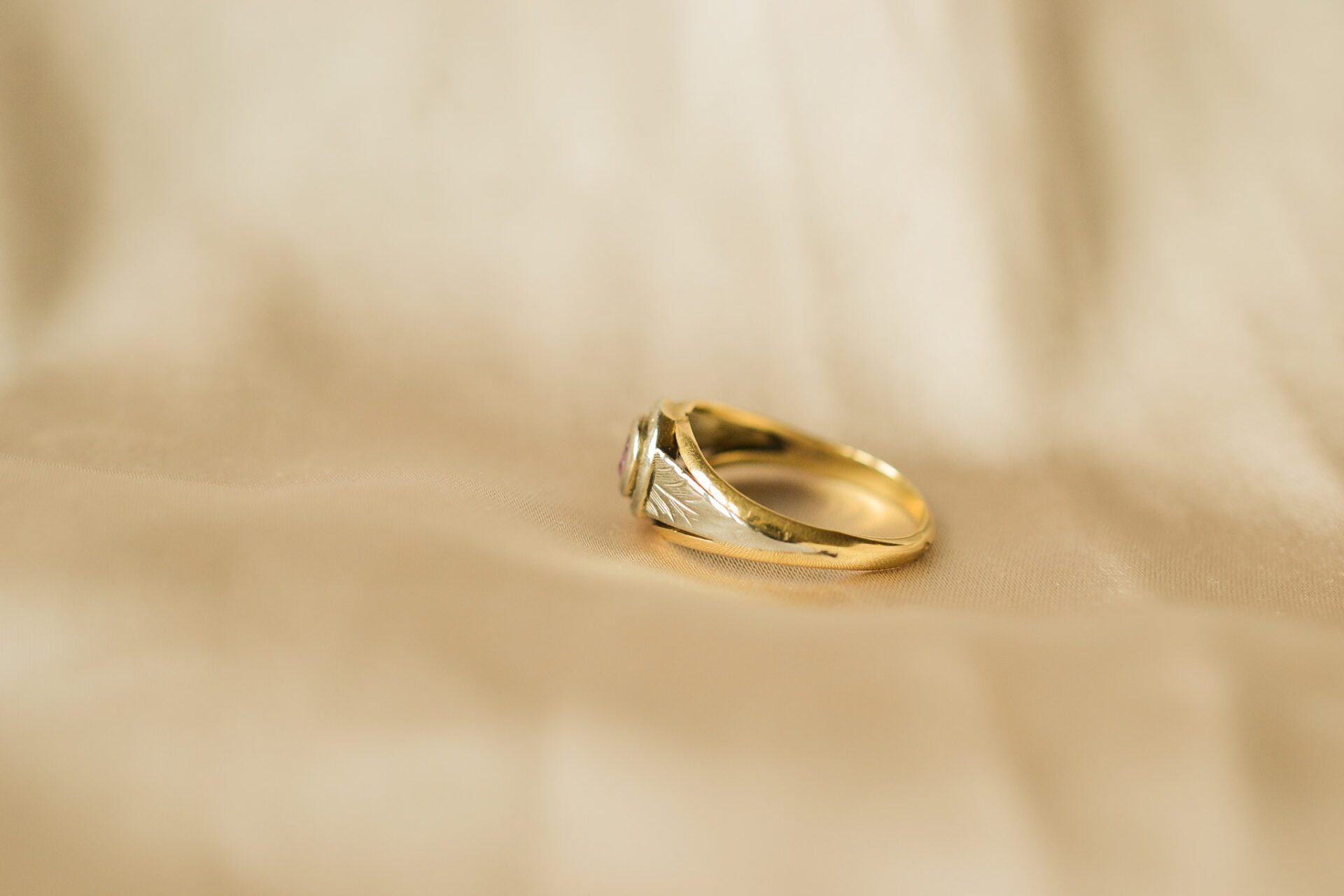 Bague Saphir rose 2 Ors
