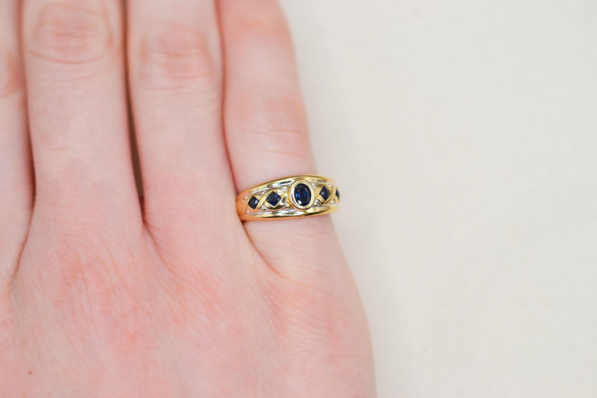 Bague Bandeau saphirs 2 Ors