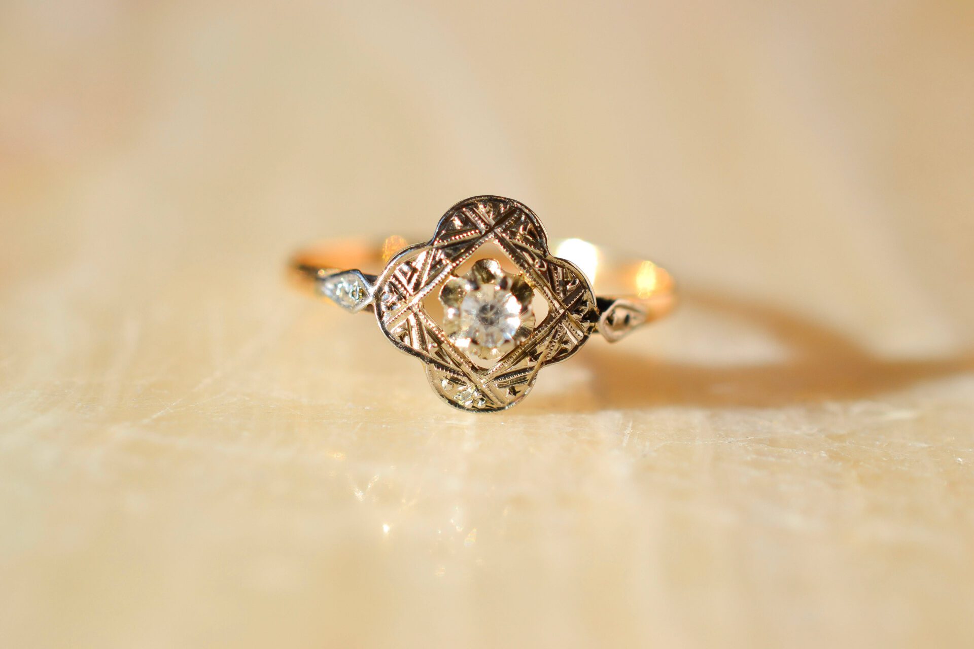 Bague Polylobée Art Déco Oxyde