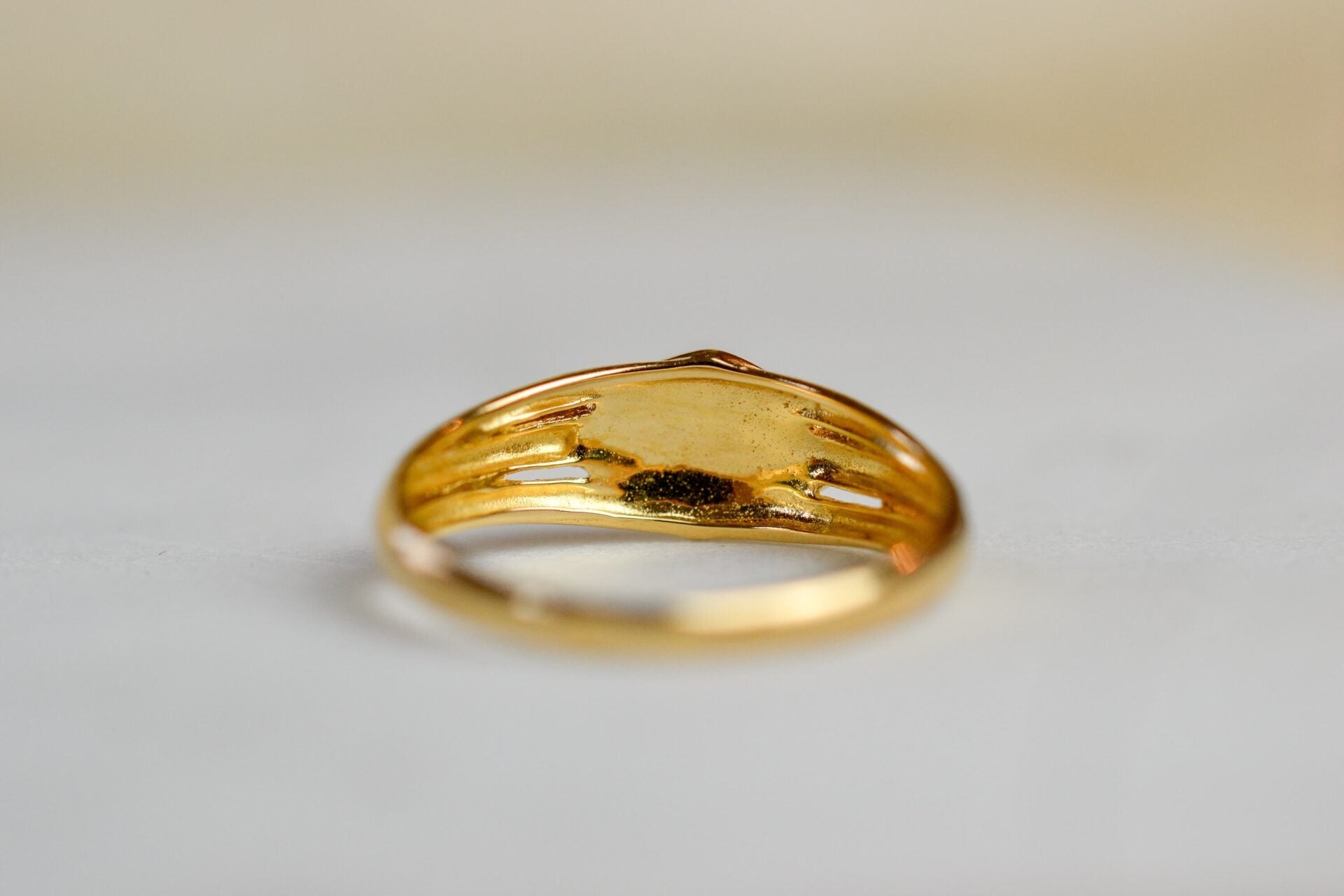 Bague Jonc Email bleu