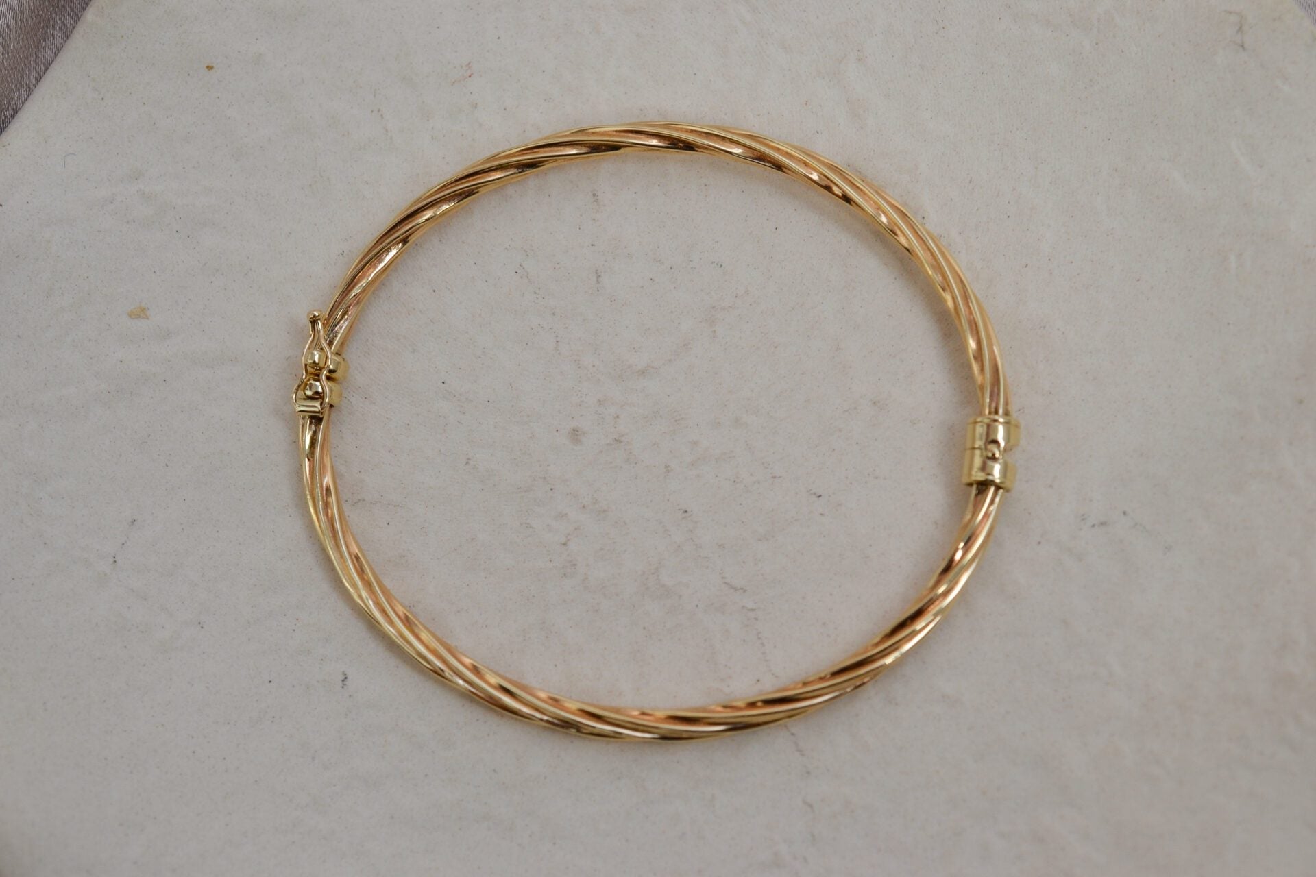 Bracelet torsadé Or jaune 9K