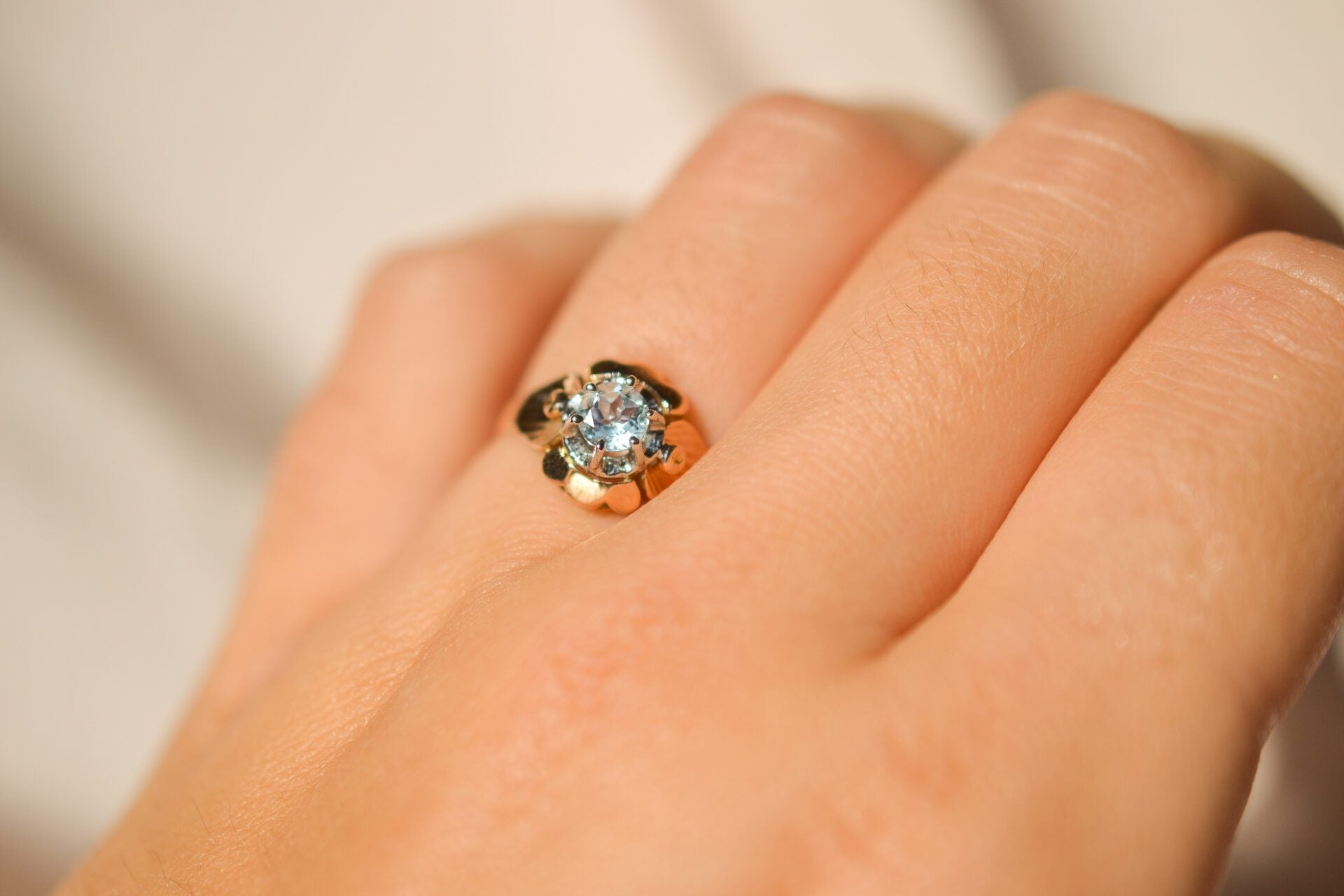 Bague Fleur Topaze