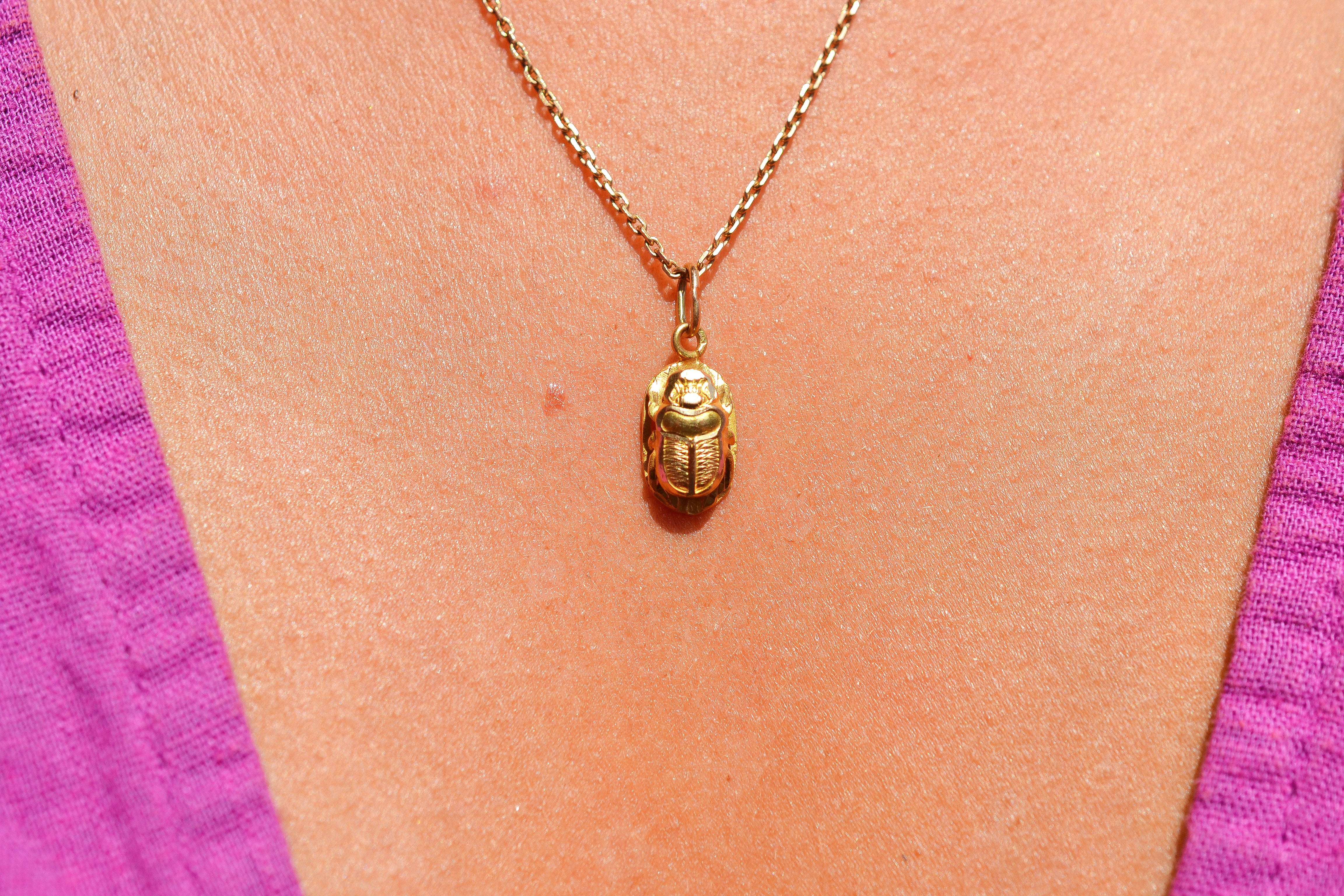 Pendentif Scarabée Or Jaune 18K