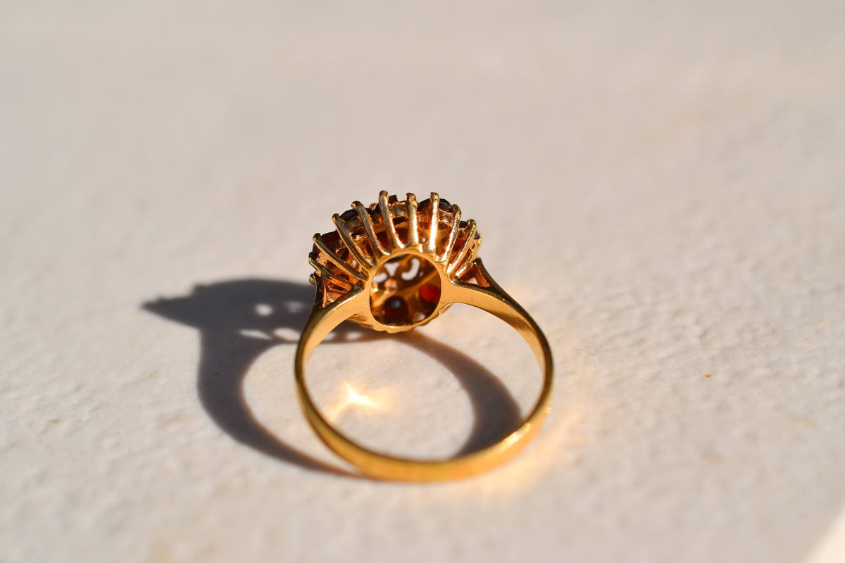 Bague Marguerite Grenats