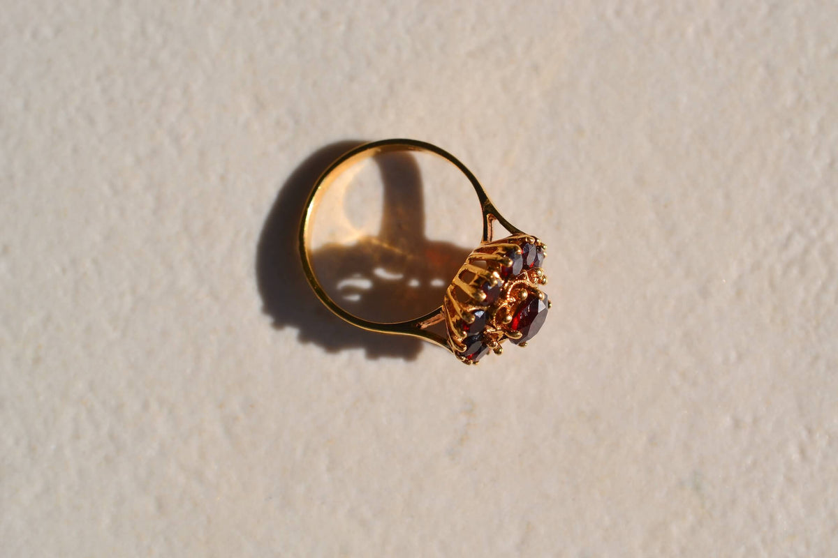 Bague Marguerite Grenats