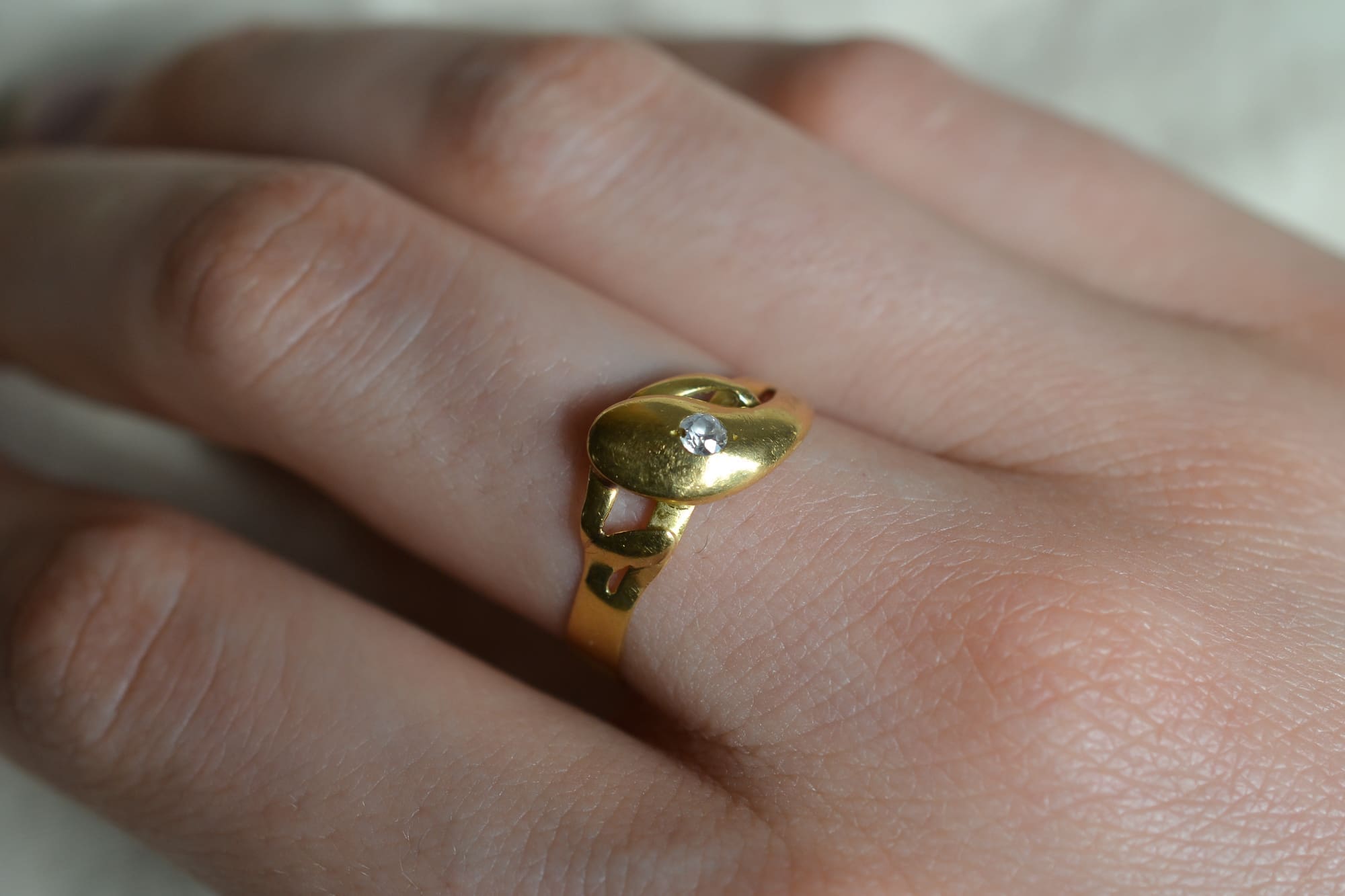 Bague Serpent serti clos Diamant