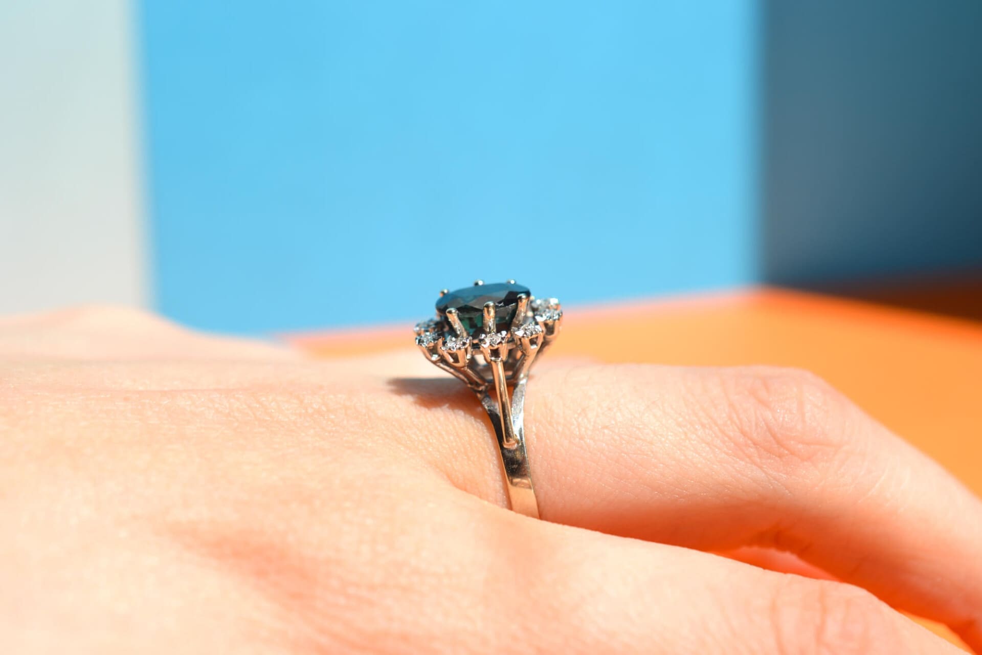 Marguerite Saphir serti Diamants