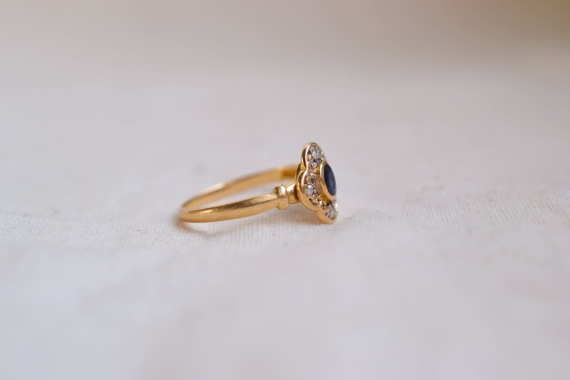 Marguerite Vintage Saphir et Diamants