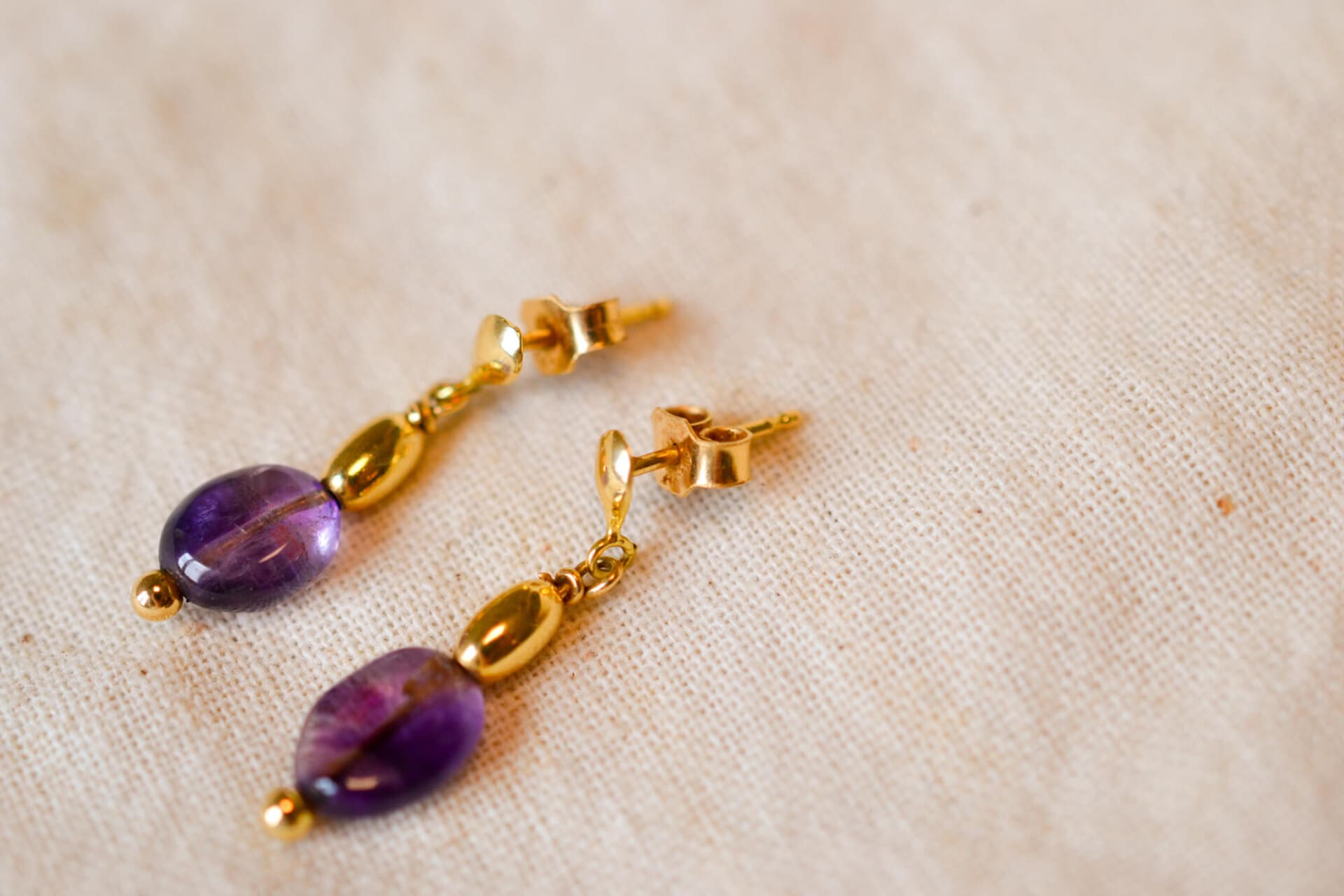 Pendants cabochons d'Améthystes