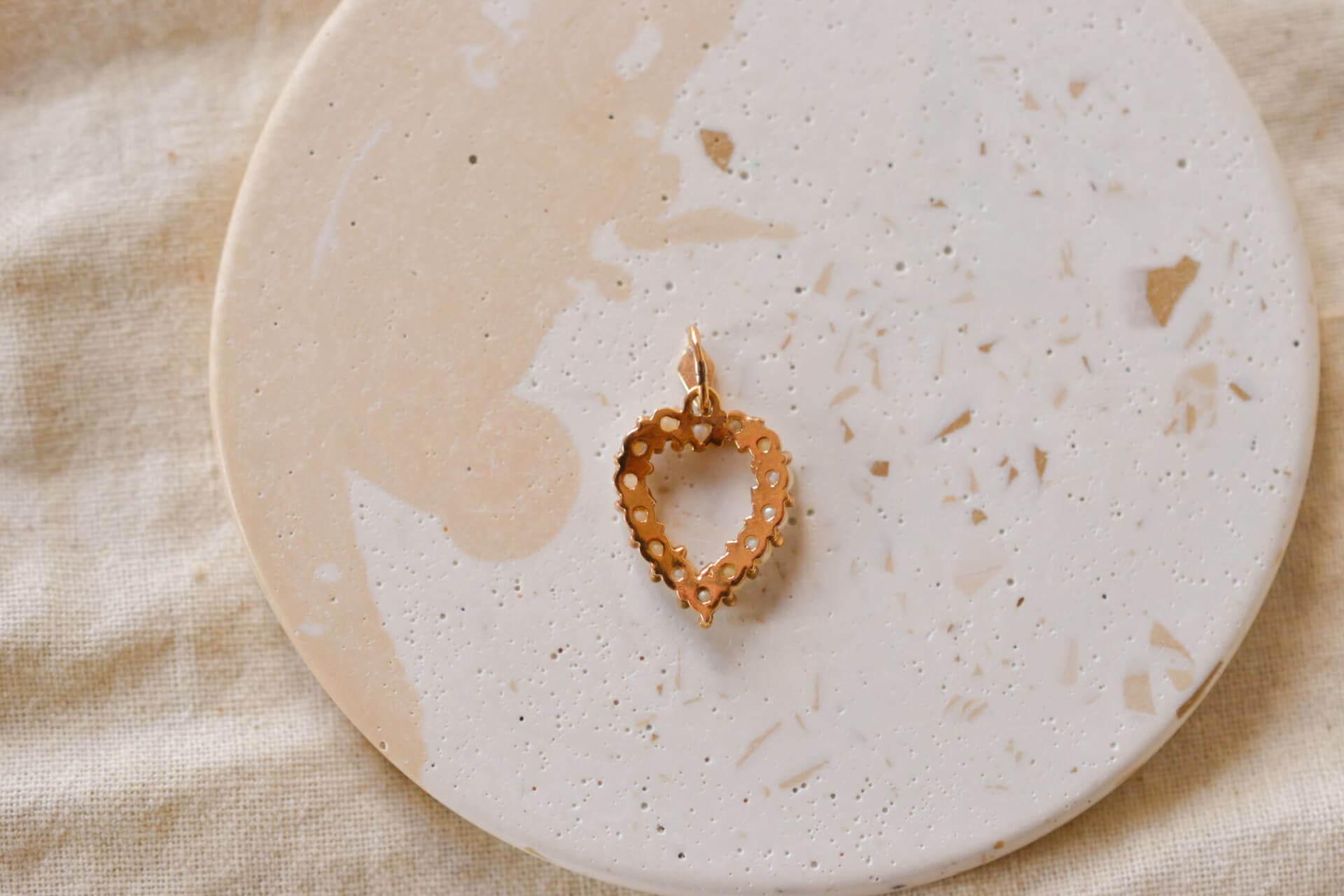 Pendentif coeur Perles