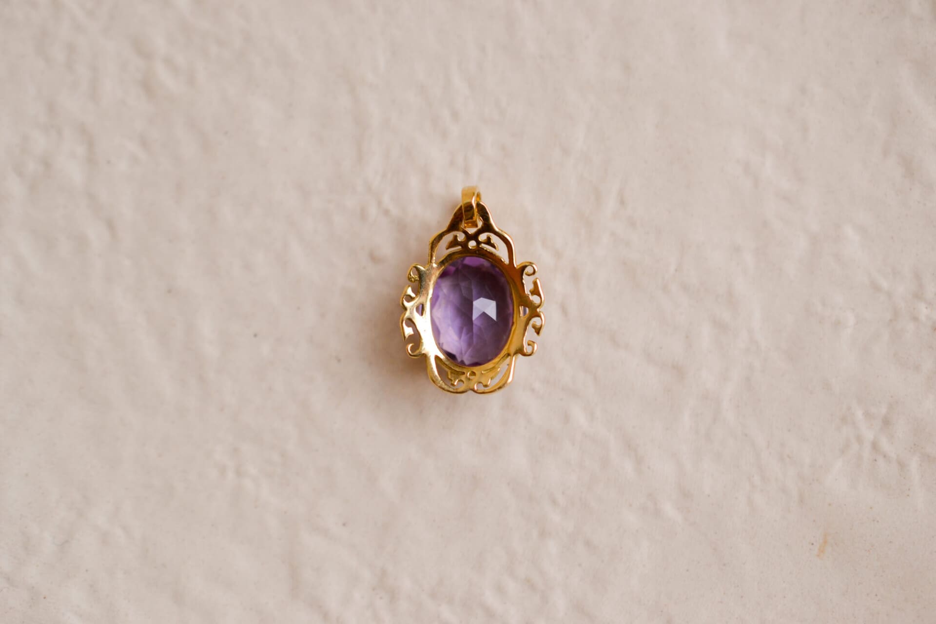 Pendentif Améthyste monture fleur