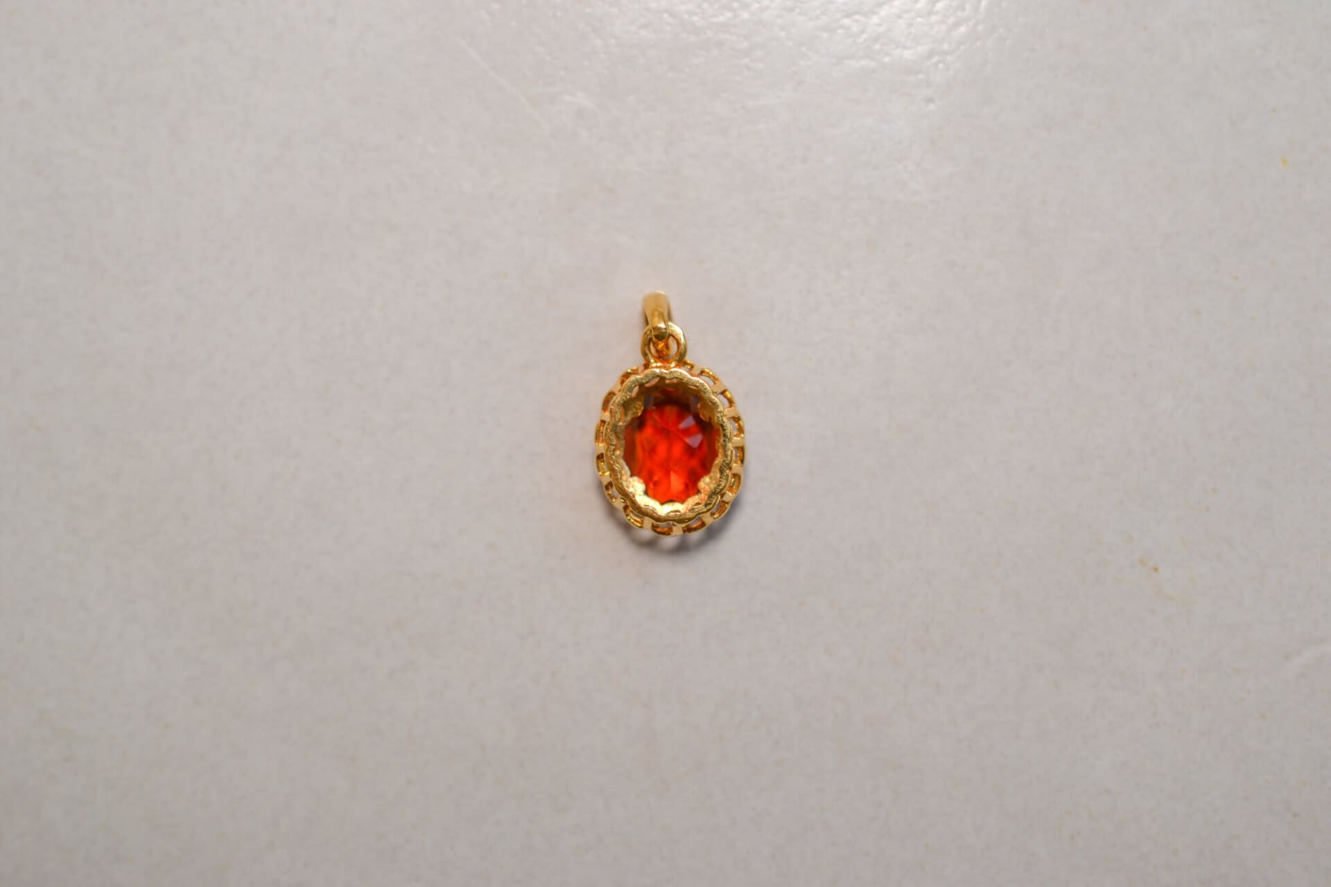Pendentif Citrine décor tressé et ajouré