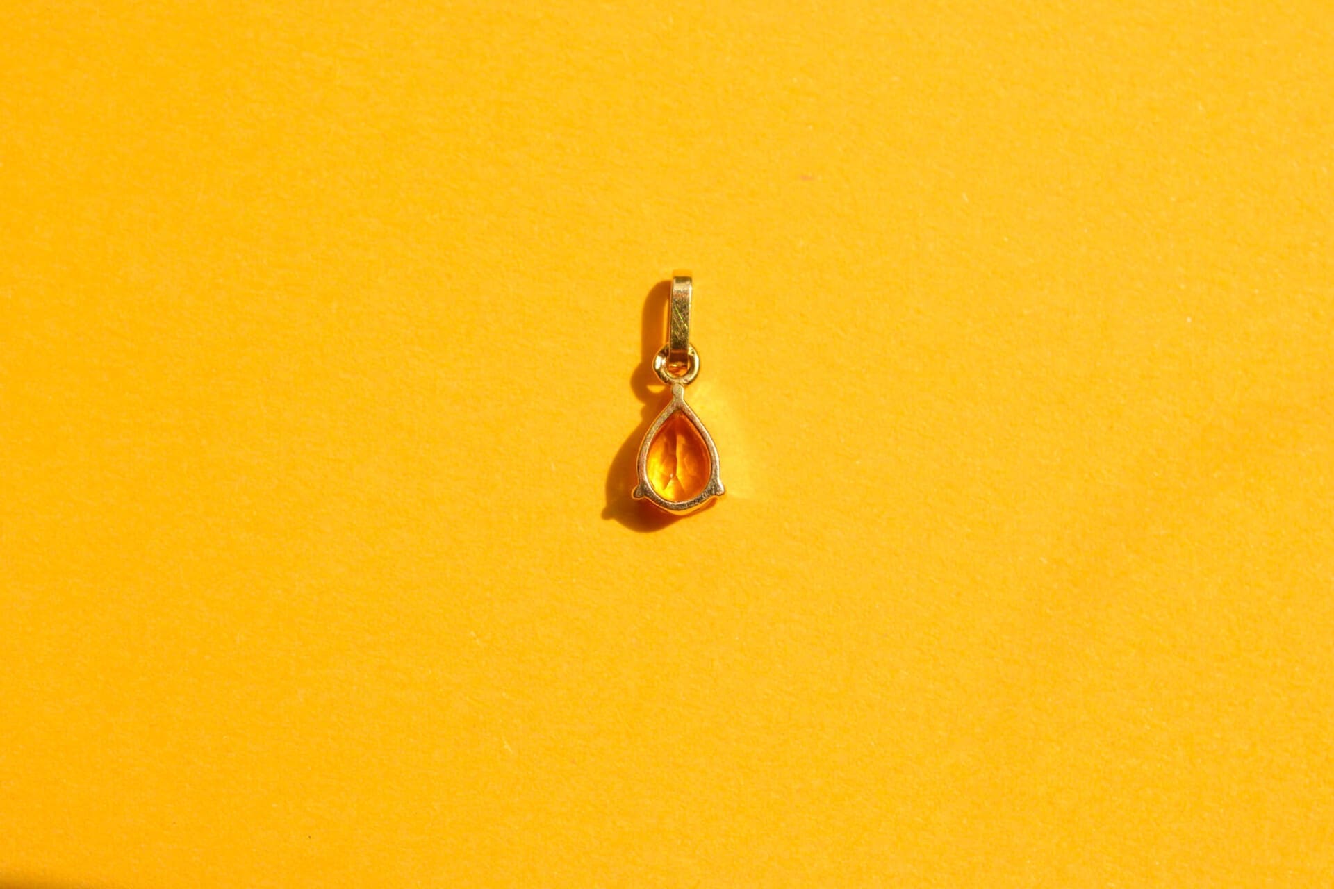 Pendentif goutte Citrine