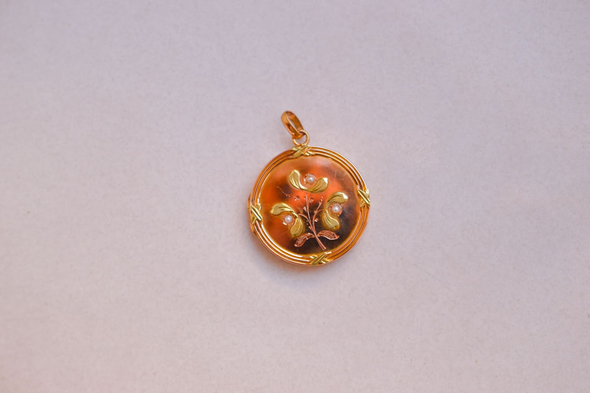 Pendentif porte-photo Art Nouveau