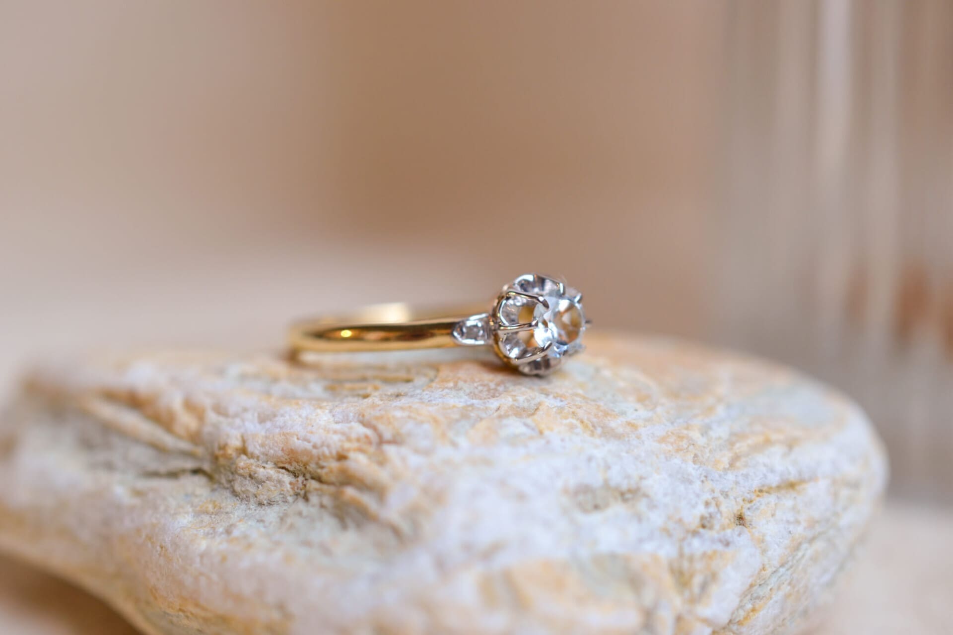 Solitaire Aigue-Marine 2 Ors