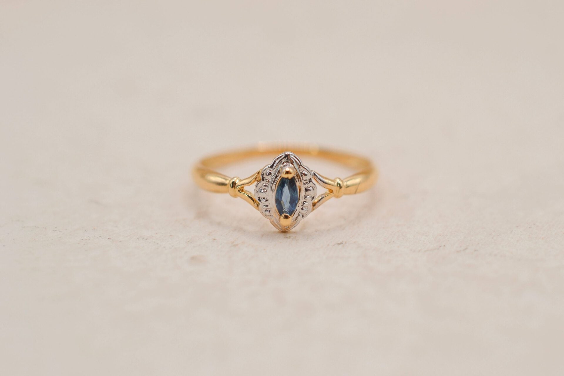 Bague 2 Ors Saphir
