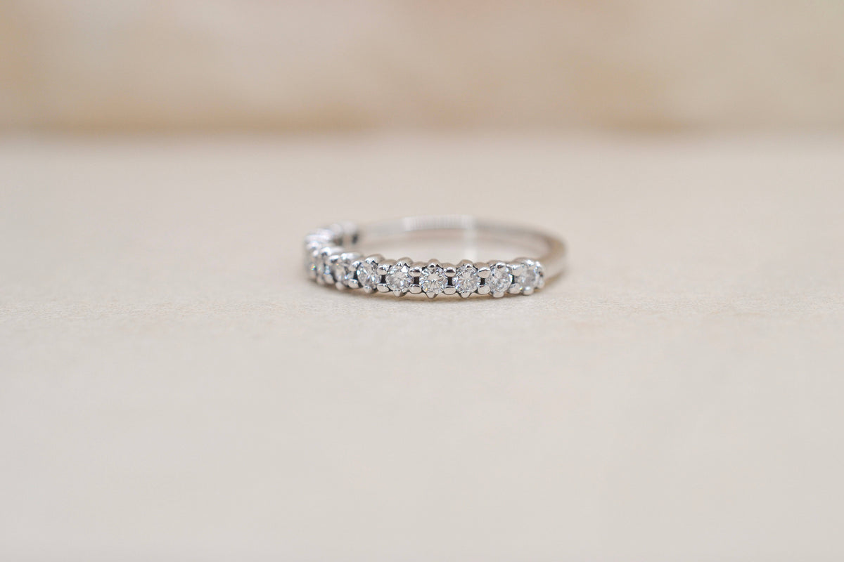 Bague alliance demi-américaine Diamants