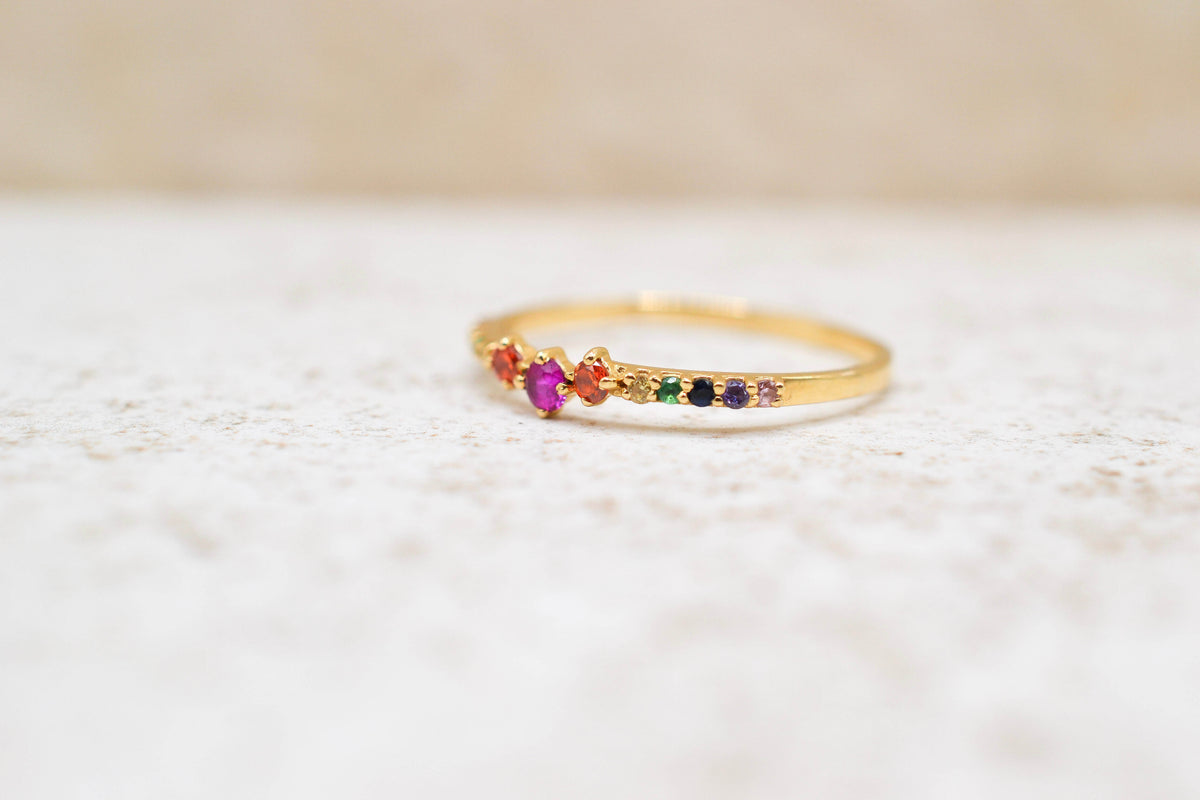 Demi alliance américaine multicolore