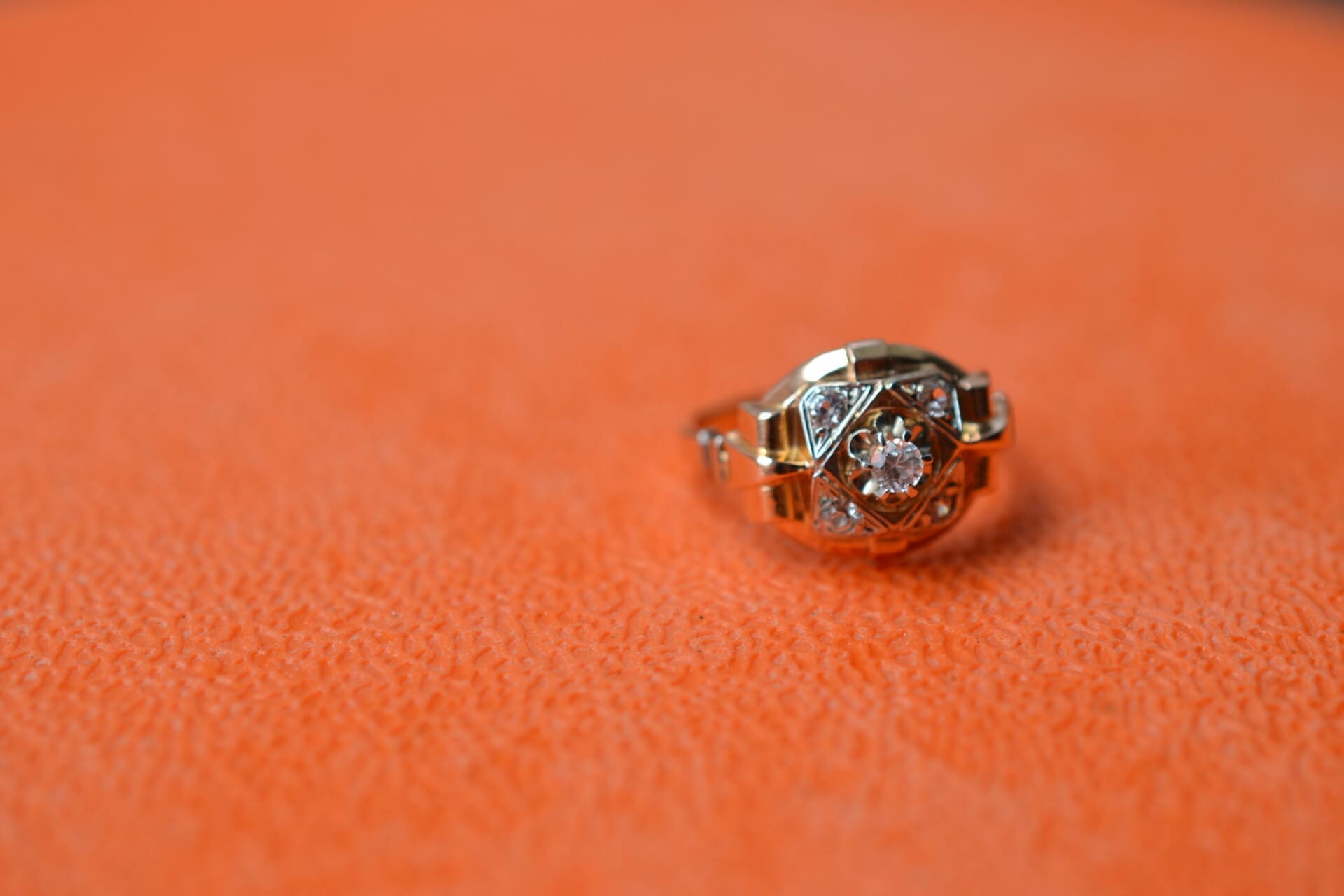 Bague Art Déco Or Champagne