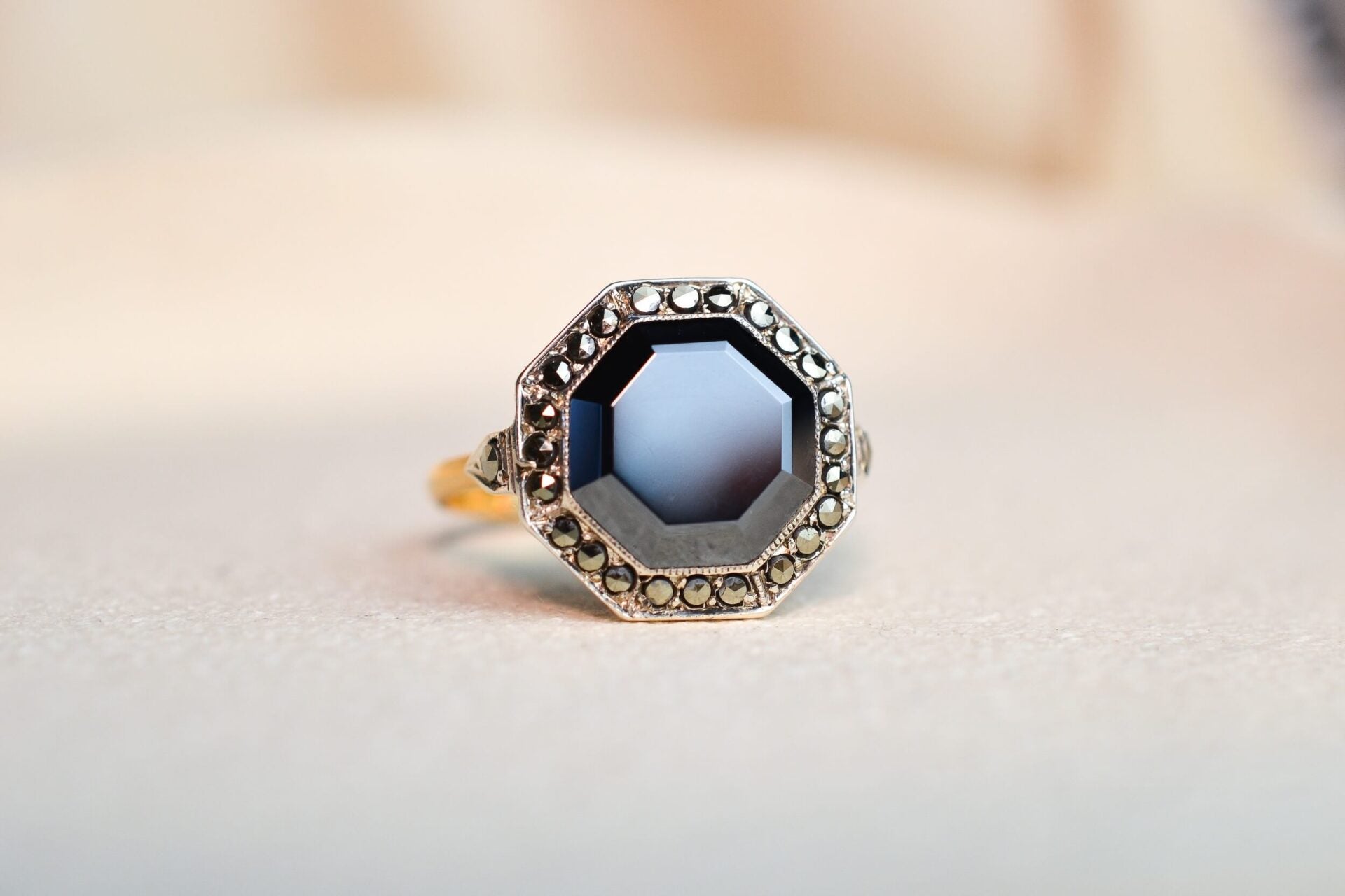 Bague Hématite et Marcassites