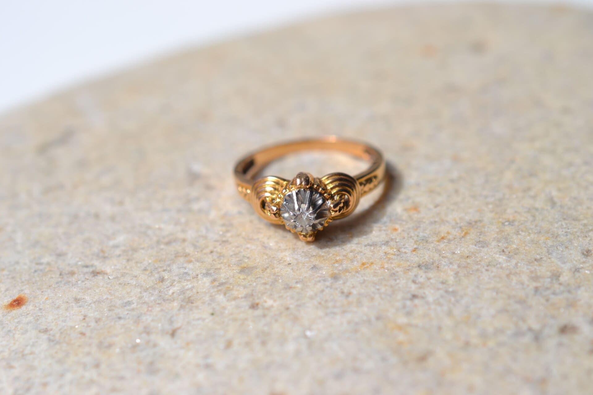 Bague solitaire Années 50