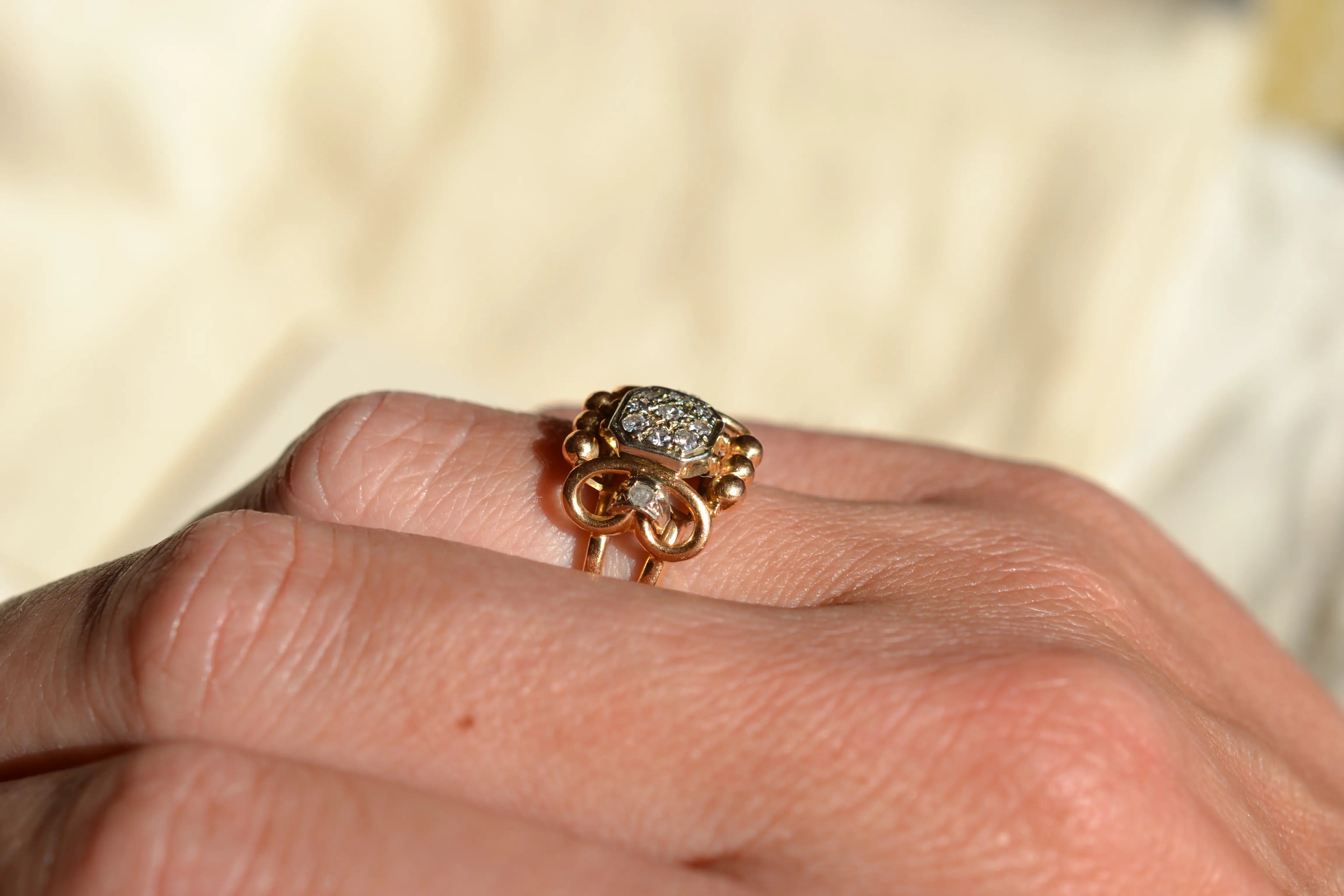 Bague Diamants Art Déco style Tank