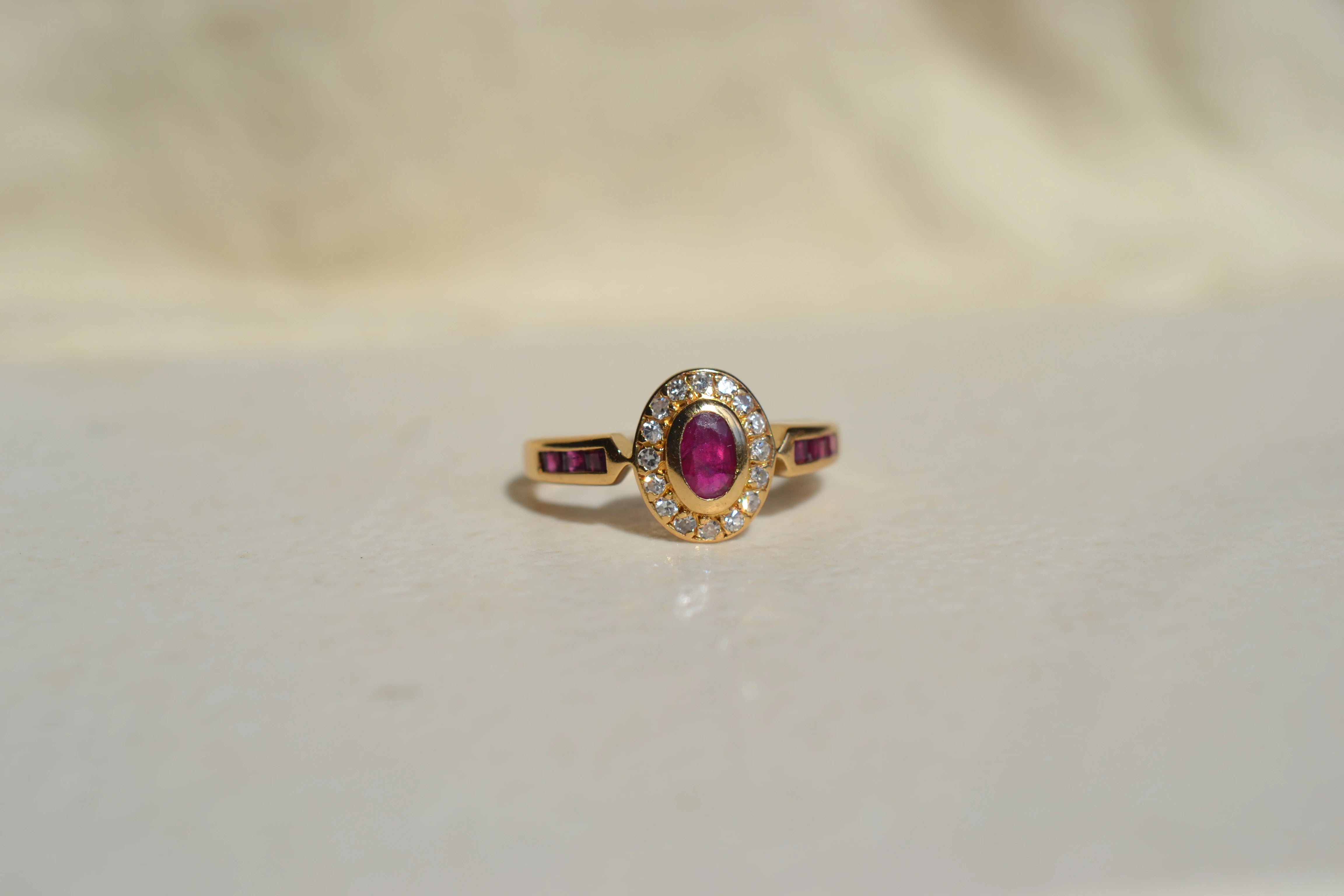 Bague Rubis, Diamants & Rubis Calibrés