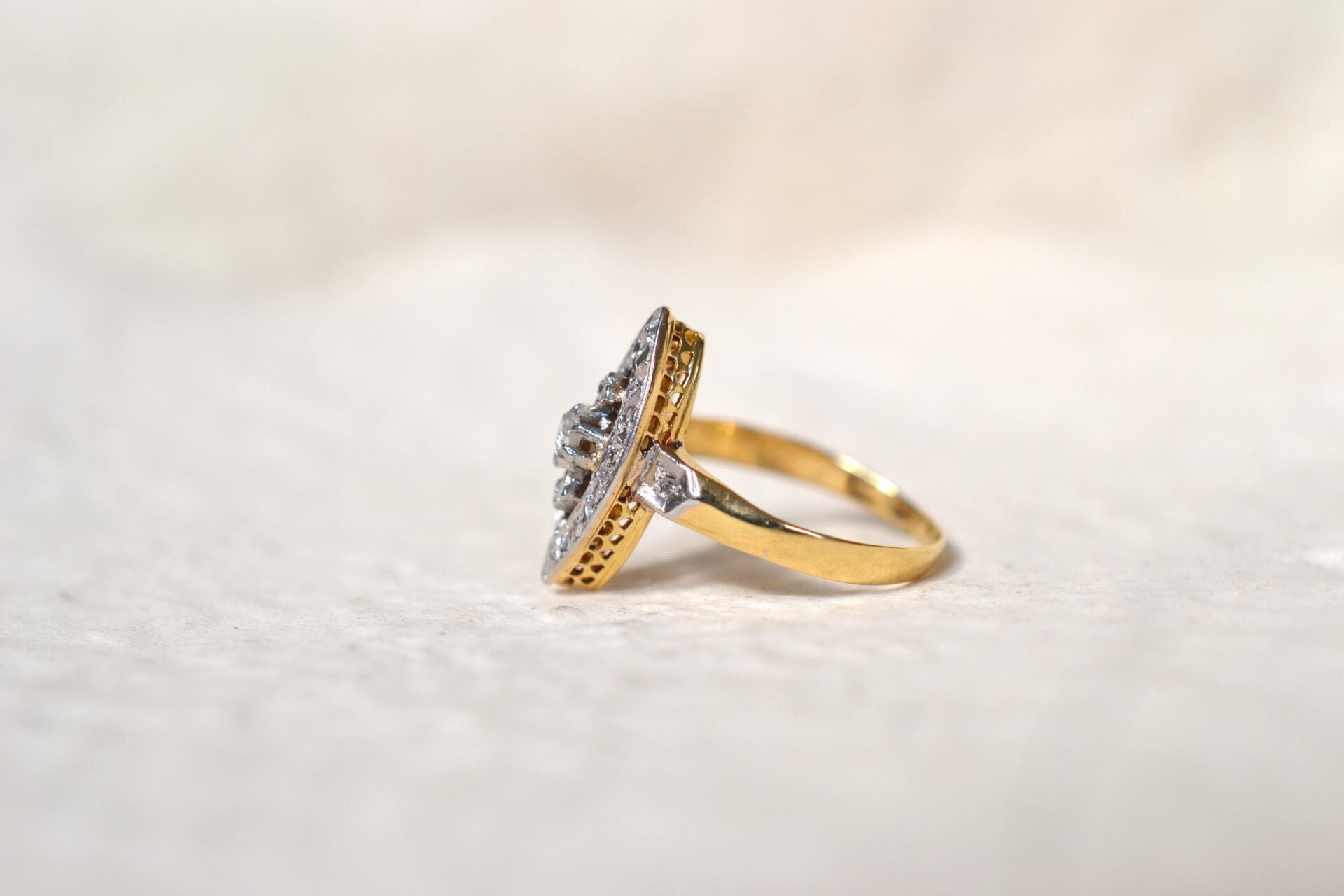 Bague Marquise Diamants 2 Ors