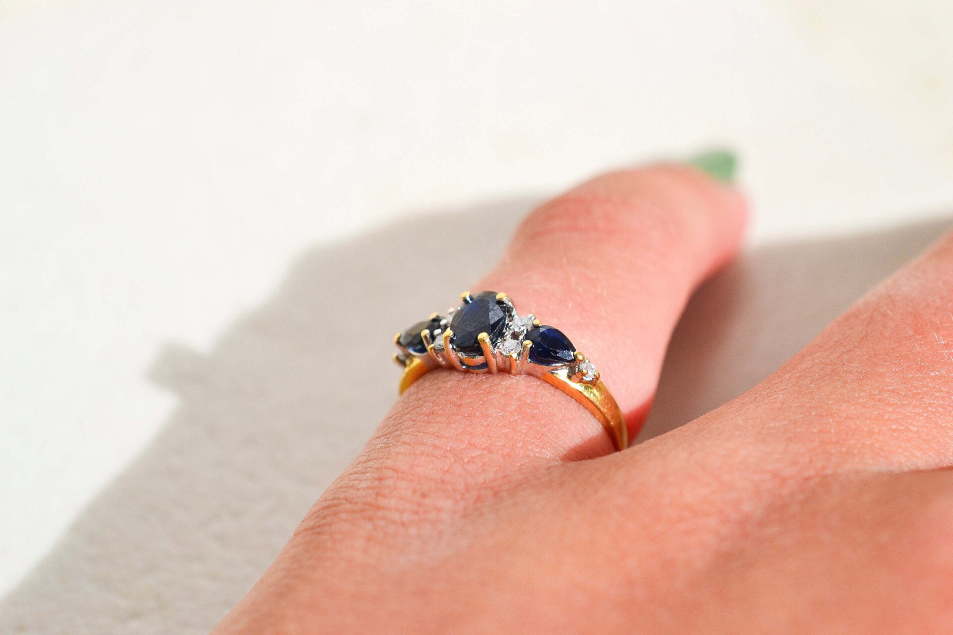 Bague trio Saphir Diamants