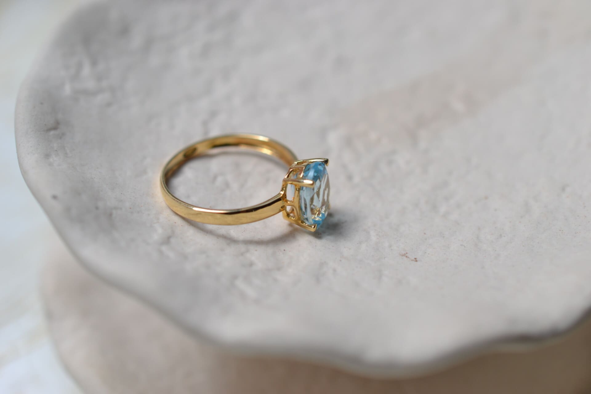 Bague solitaire Topaze