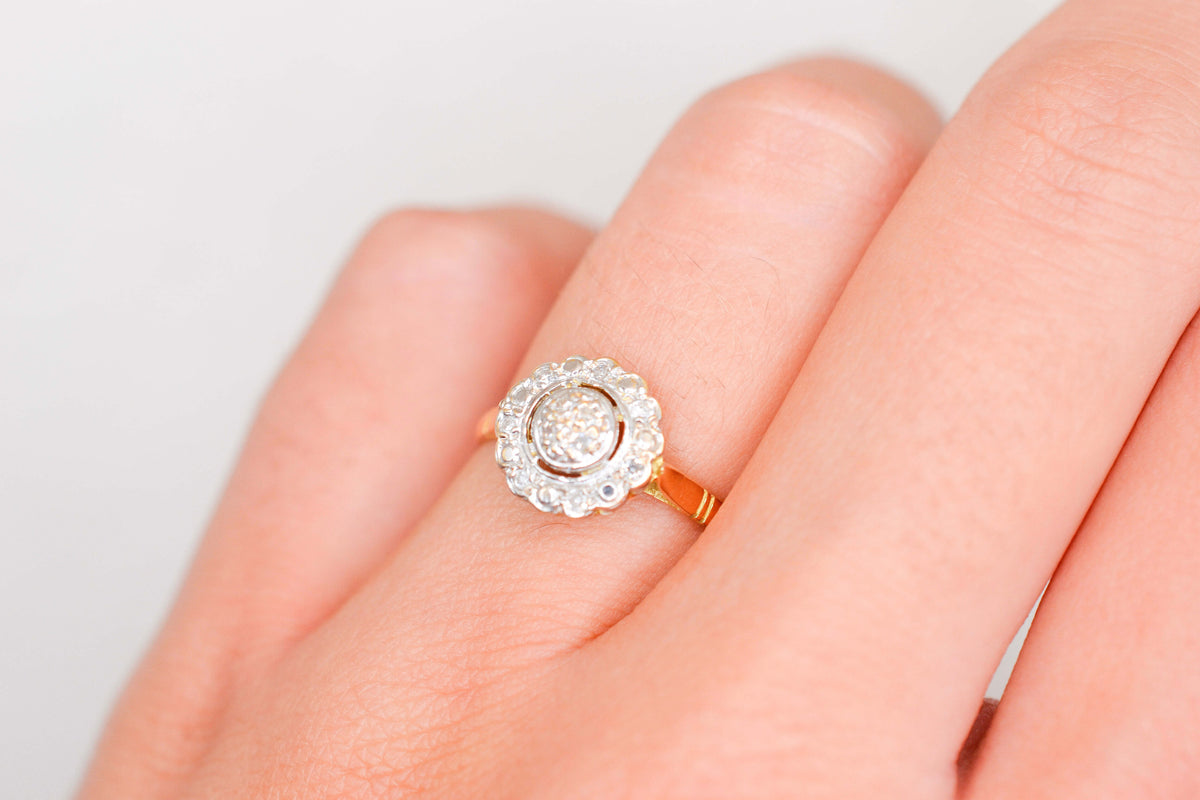 Bague ronde 2 Ors Diamants