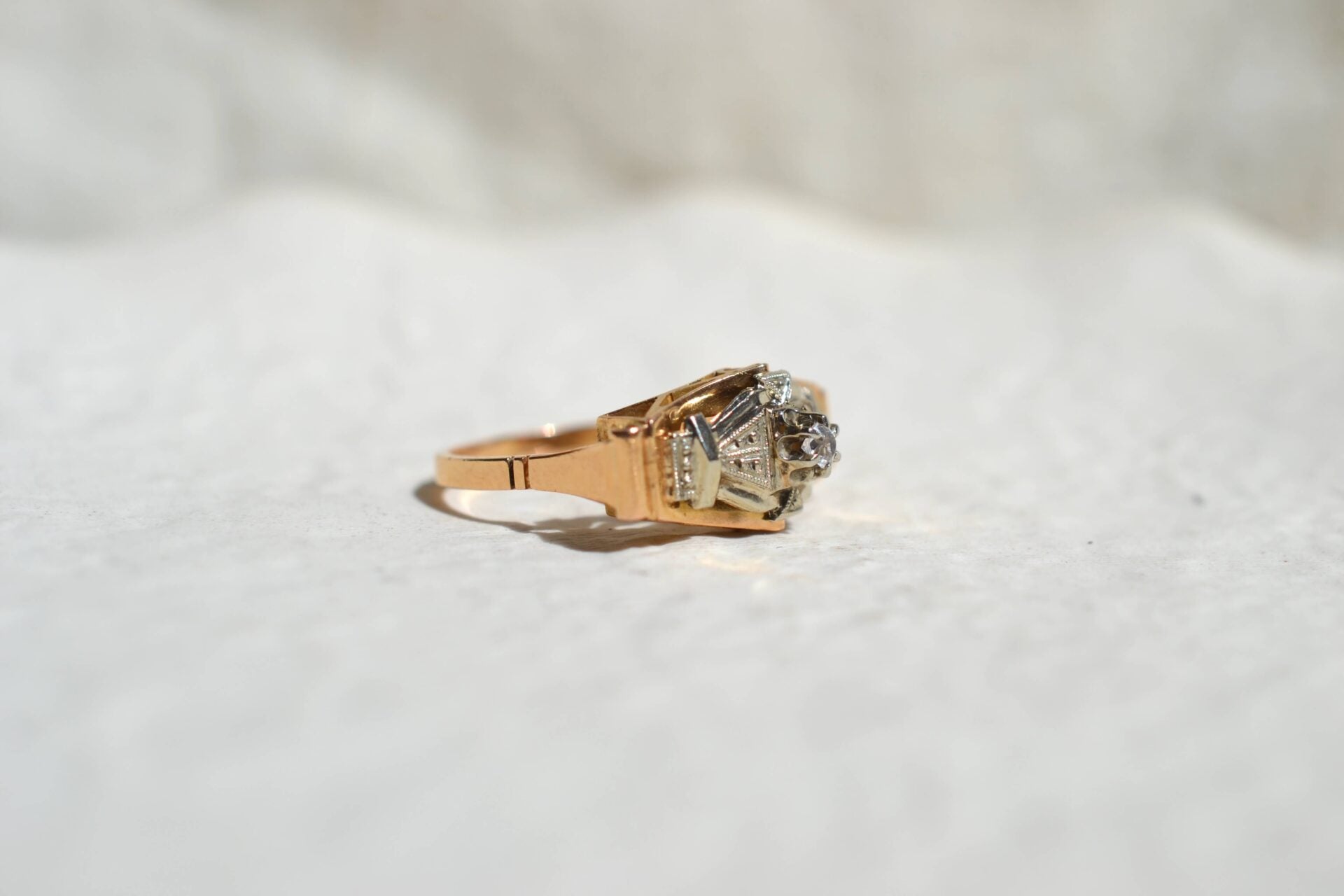 Bague Art Déco 2 Ors Oxyde