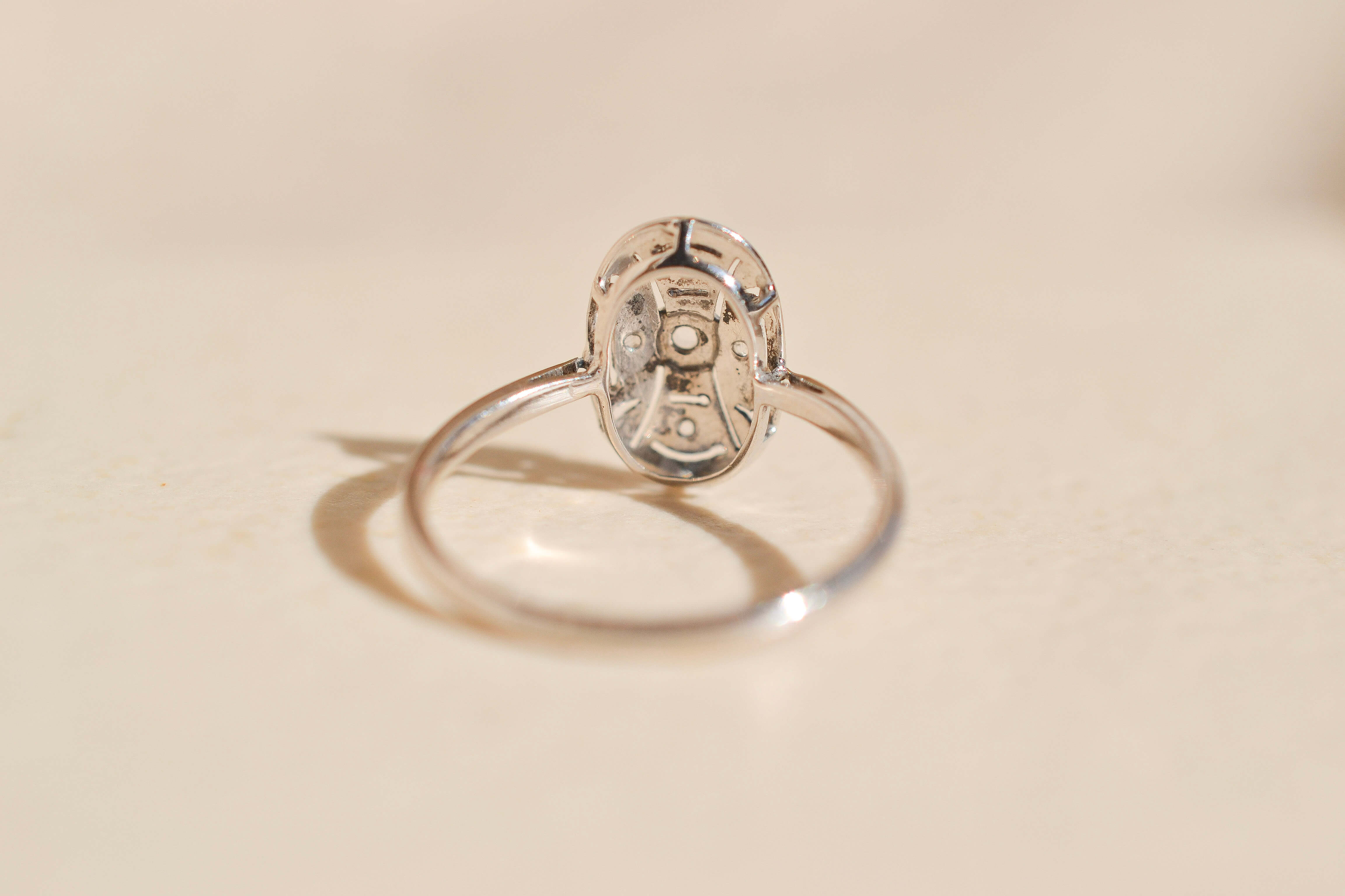 Bague Art Déco Diamants Or blanc