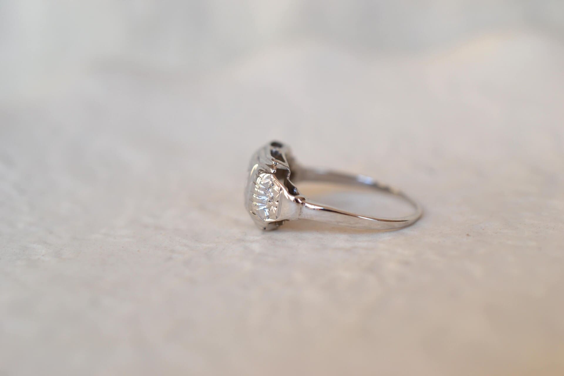 Bague Art Déco Or blanc Diamant