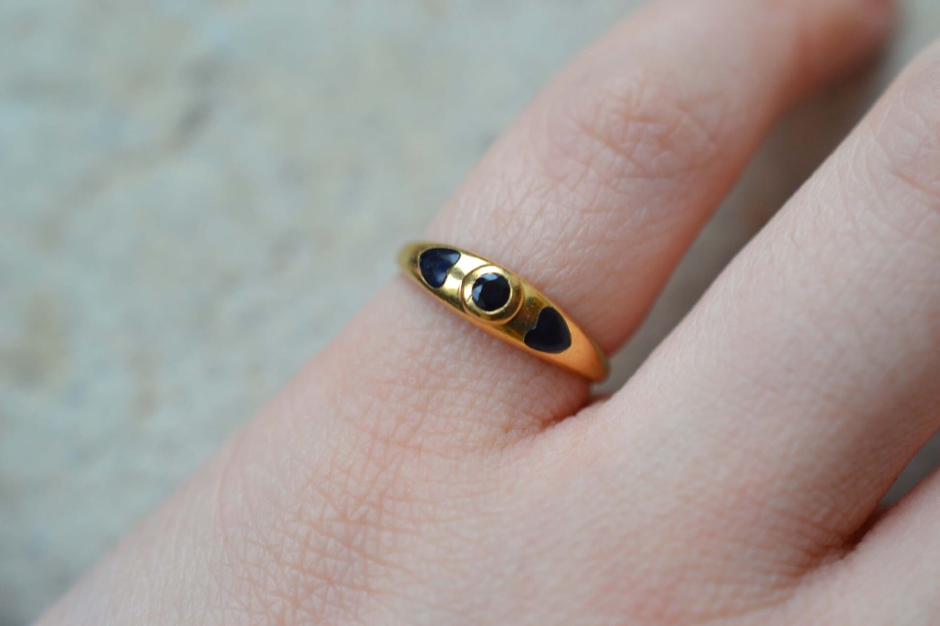 Bague Saphir coeurs
