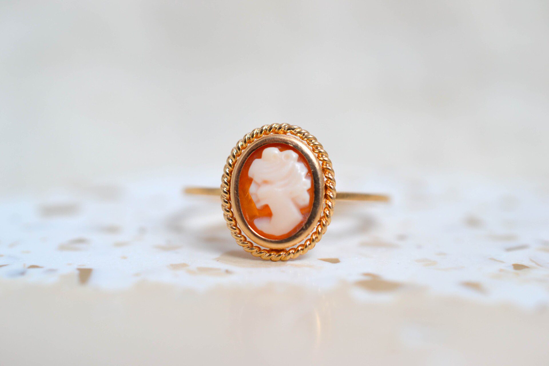 Bague Camée décor corde