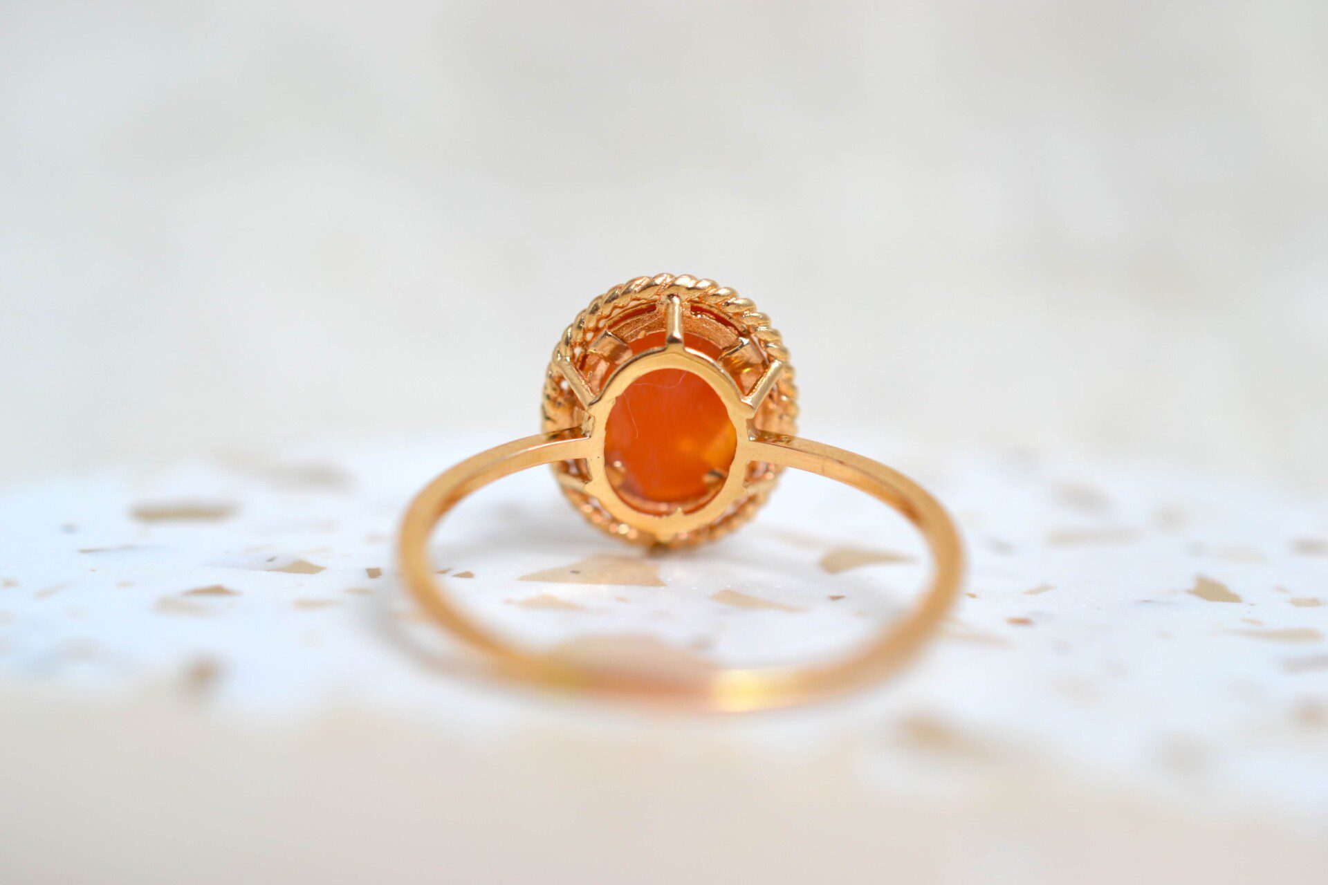 Bague Camée décor corde