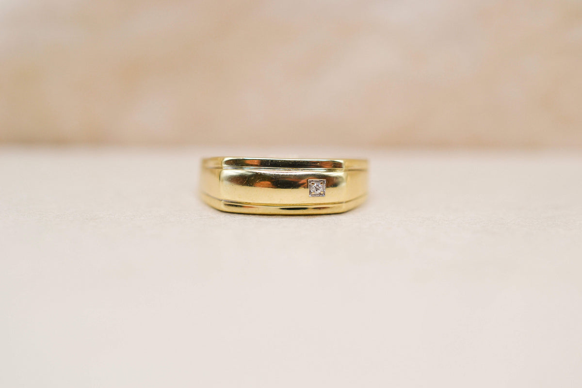 Bague chevalière Diamants