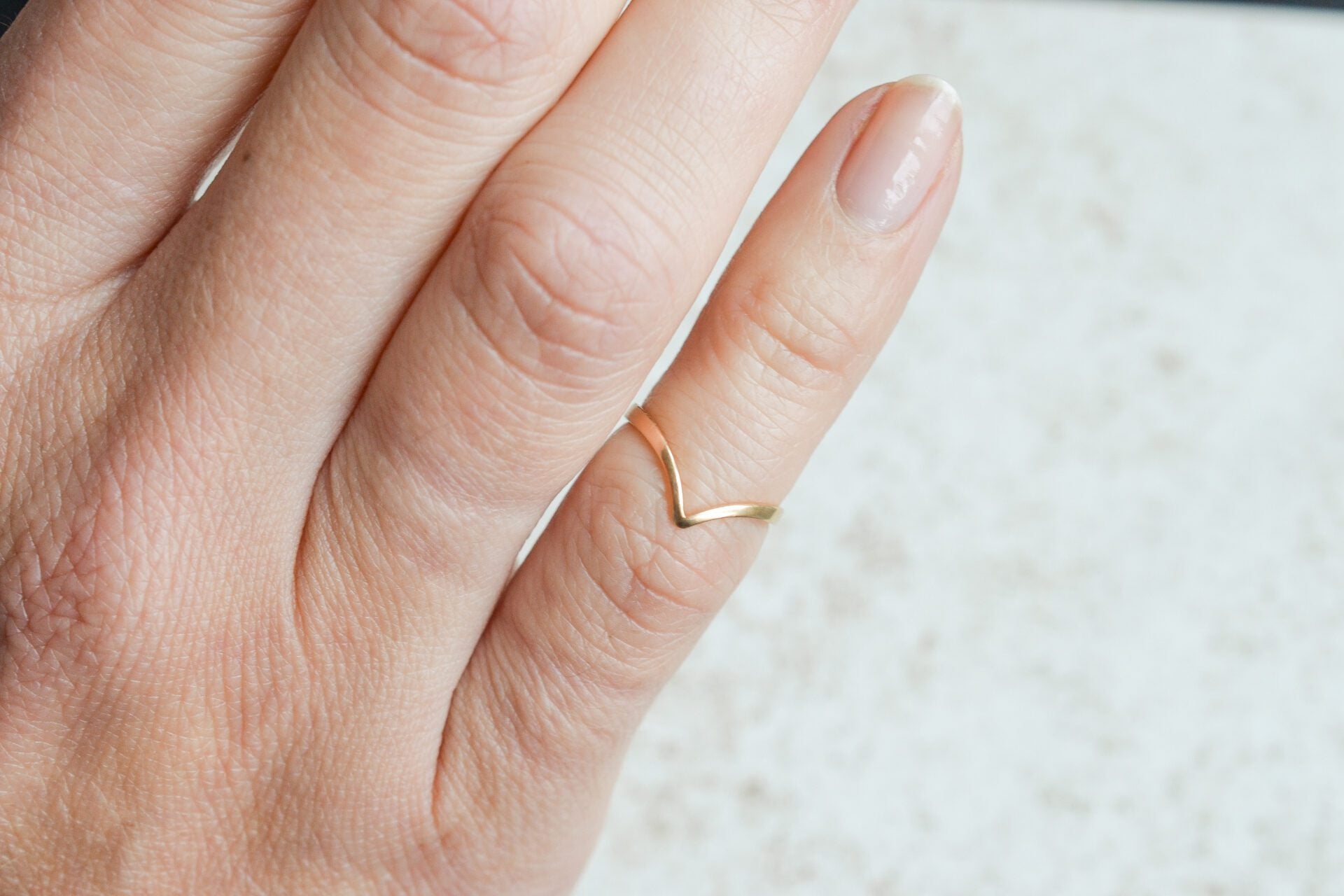 Bague pinky ring chevron