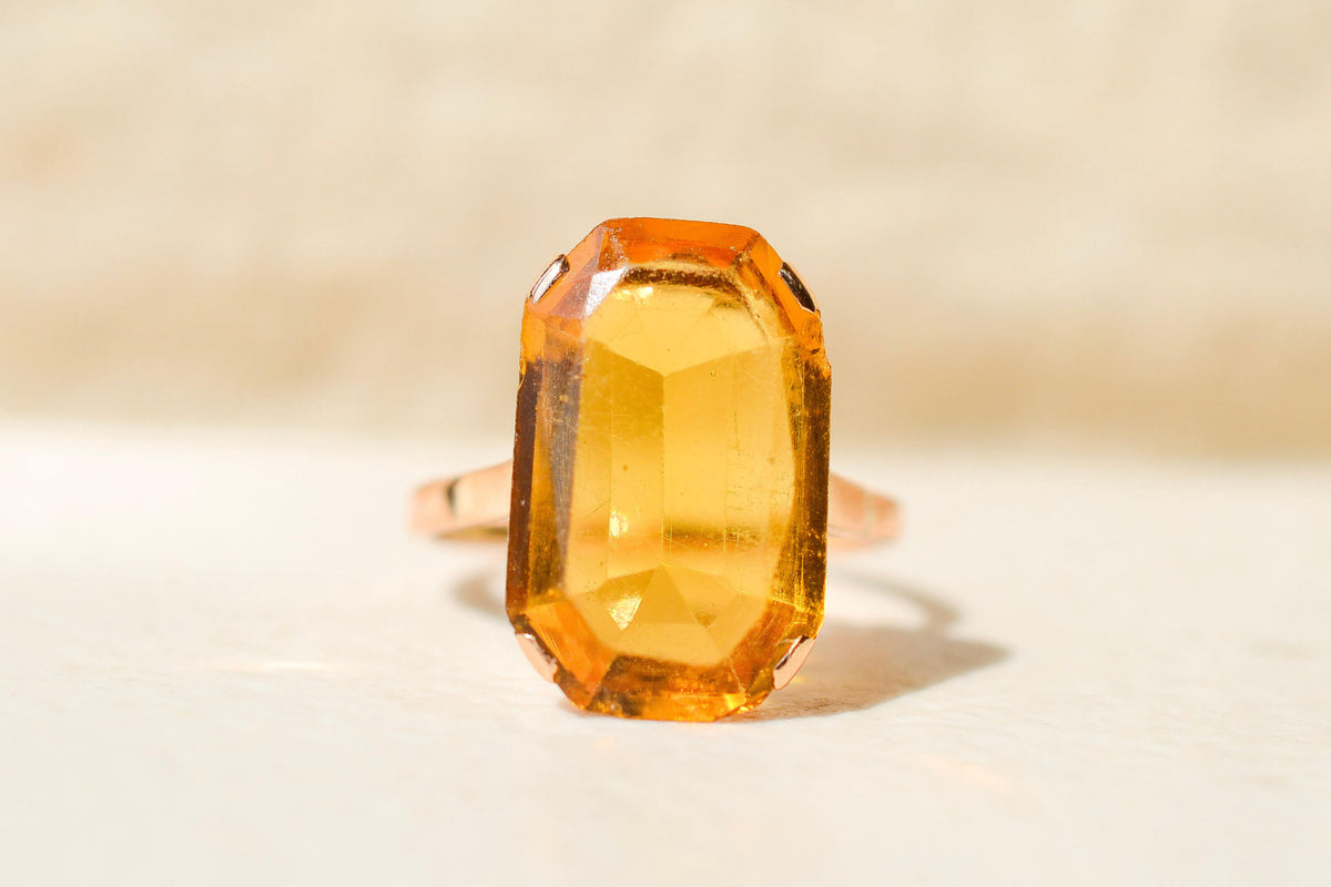 Bague cocktail Citrine 14K