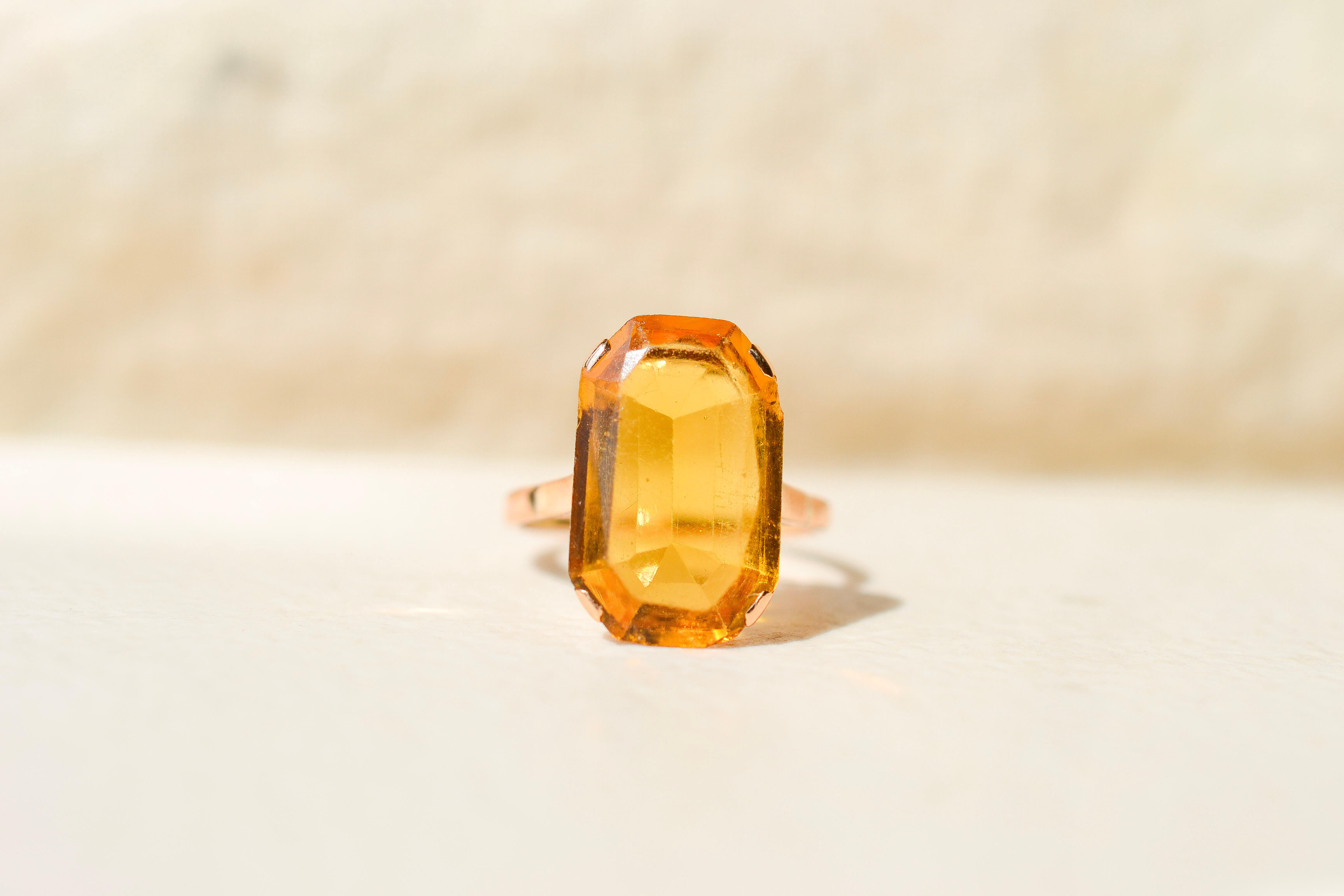 Bague cocktail Citrine 14K