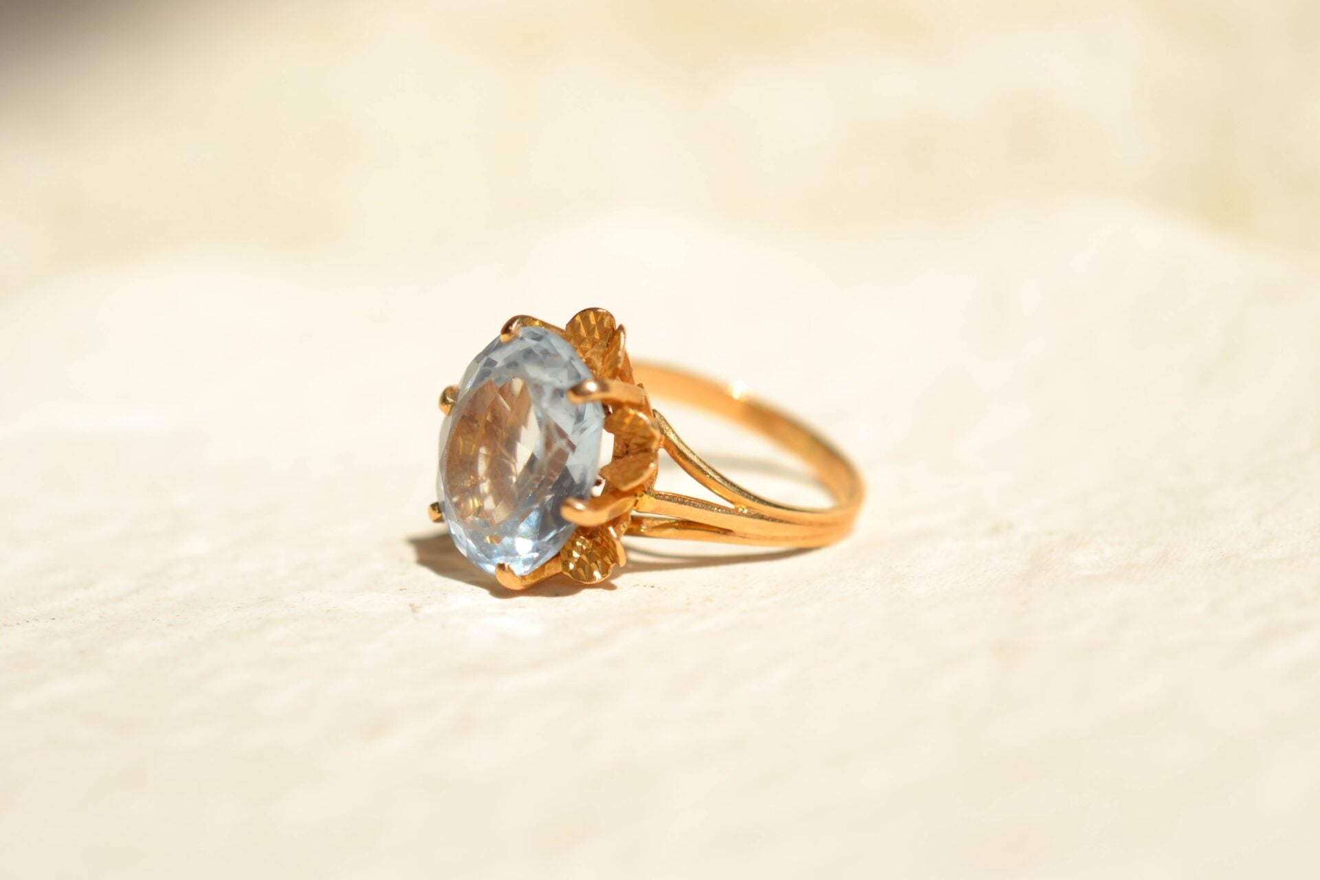 Bague cocktail Spinelle de synthèse