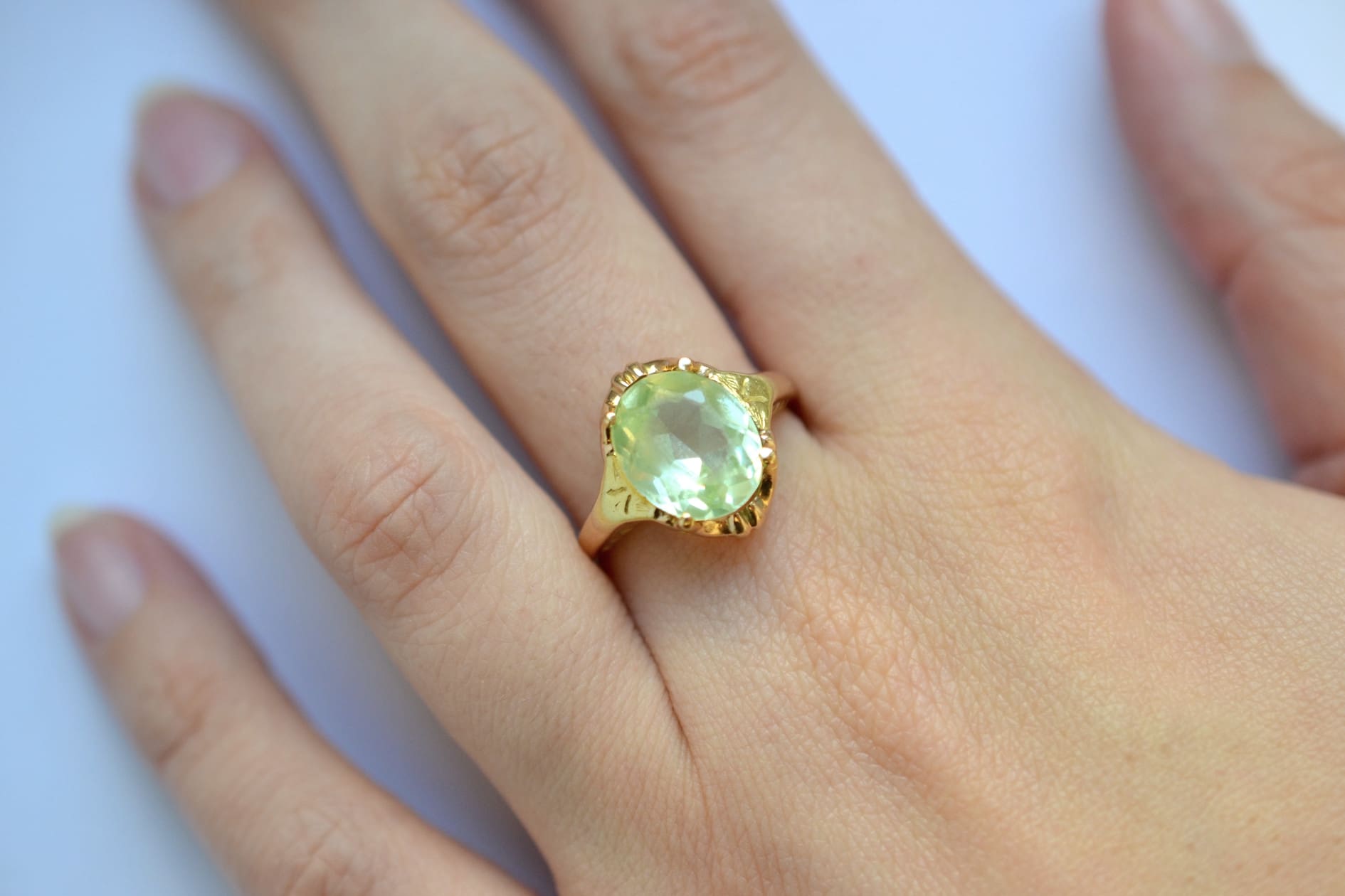Bague cocktail Spinelle de synthèse