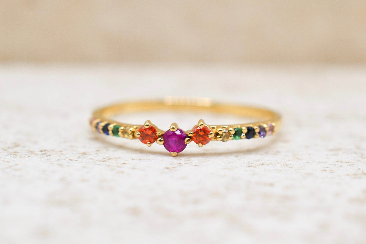 Demi alliance américaine multicolore