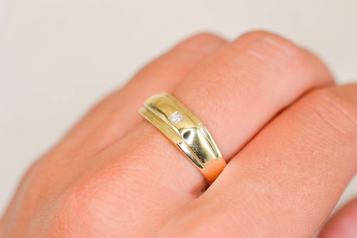 Bague chevalière Diamants